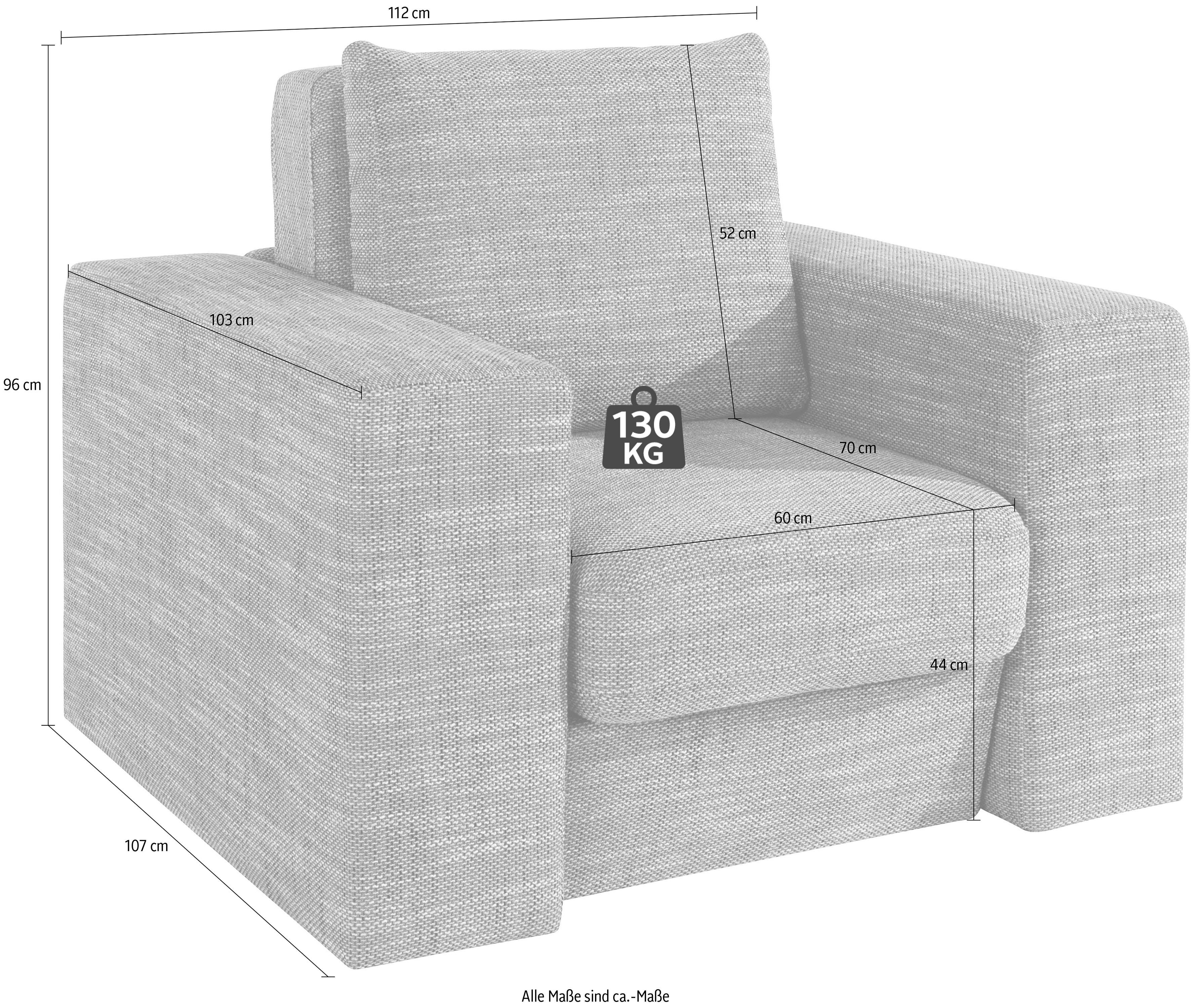 LOOKS BY WOLFGANG JOOP Fauteuil Looksv Aan te passen fauteuil: fauteuil wordt fauteuil met hocker