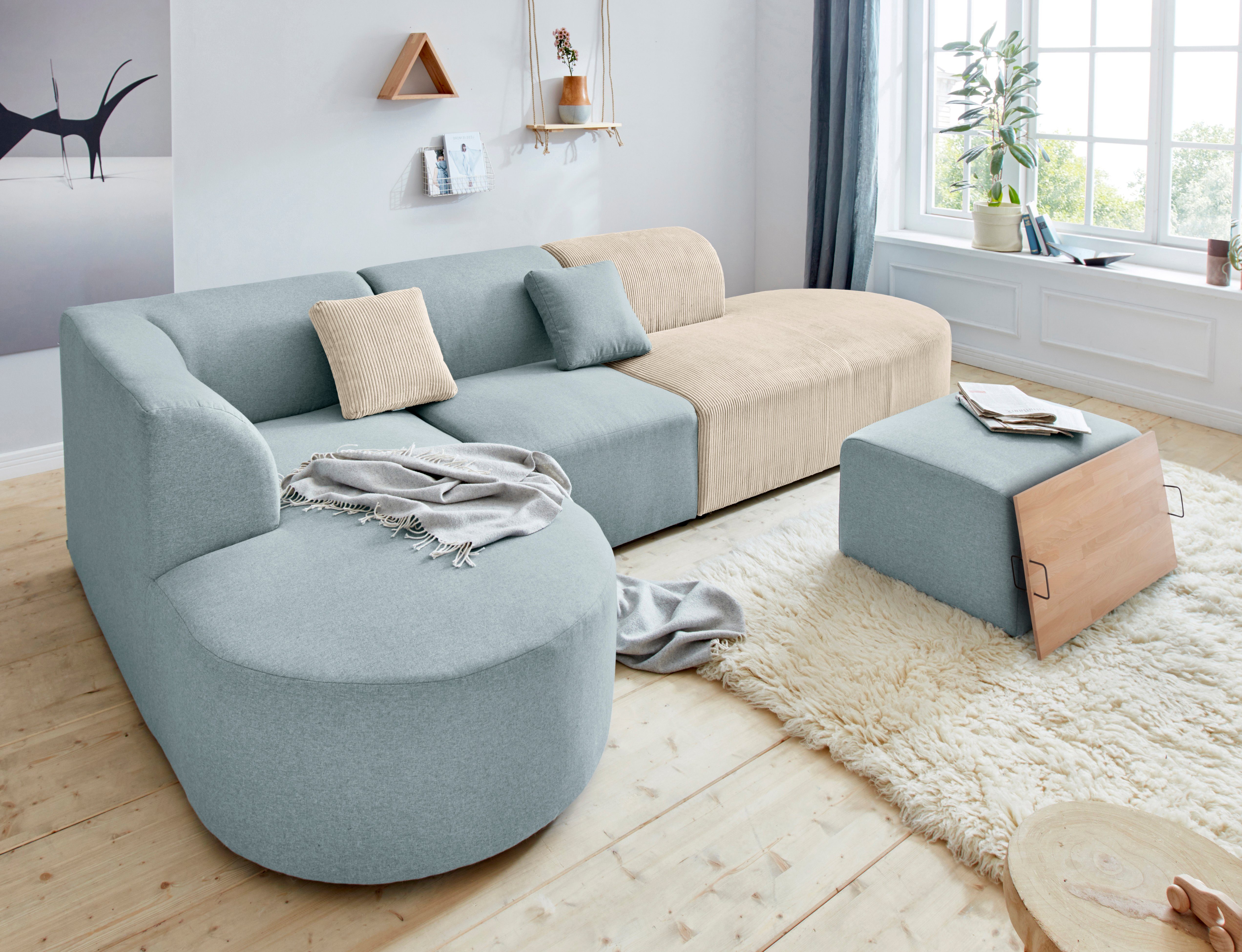 andas Bank-hoekelement Alesund als losse onderdelen of modulair element