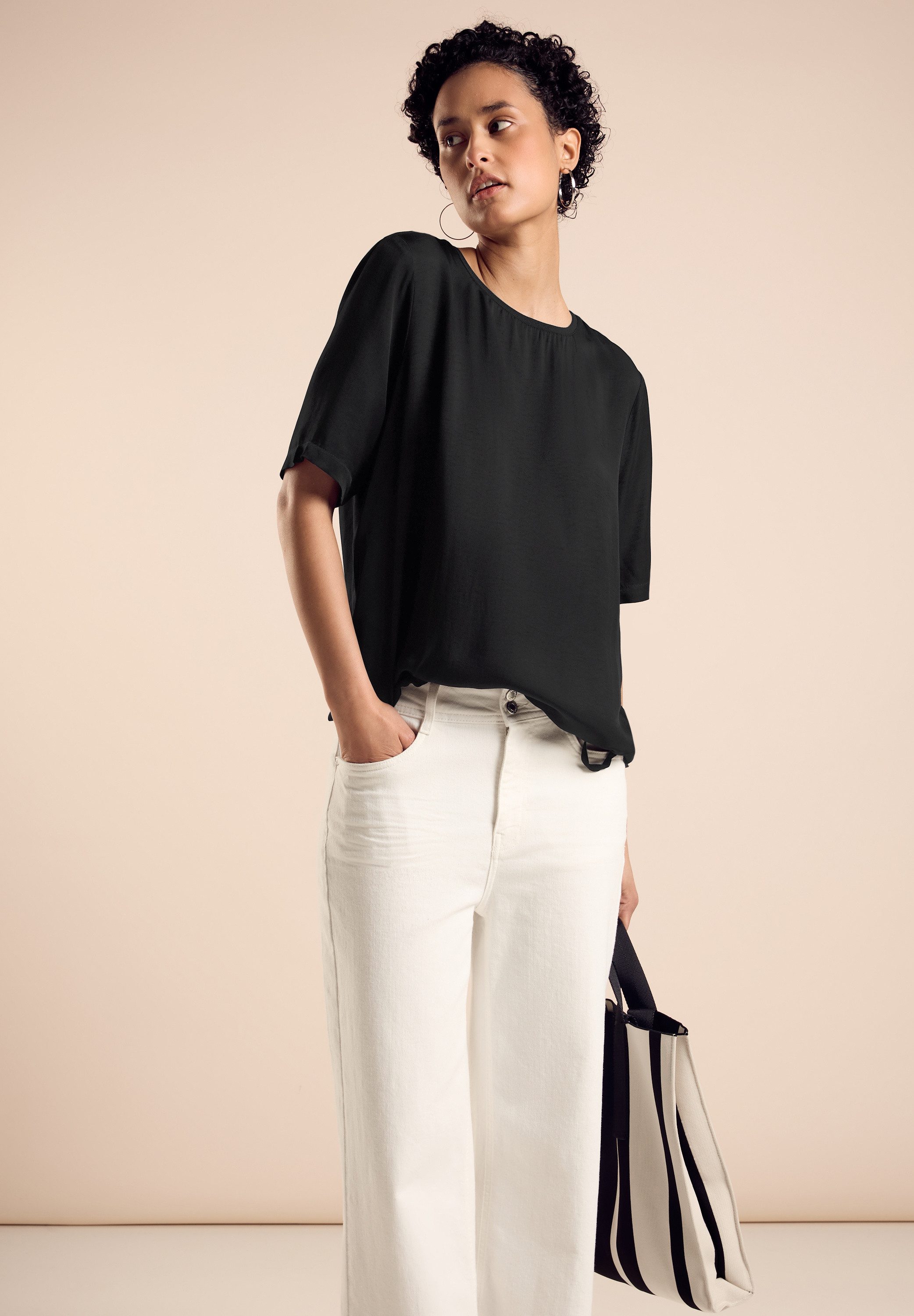 STREET ONE Shirtblouse met een rijgkoord