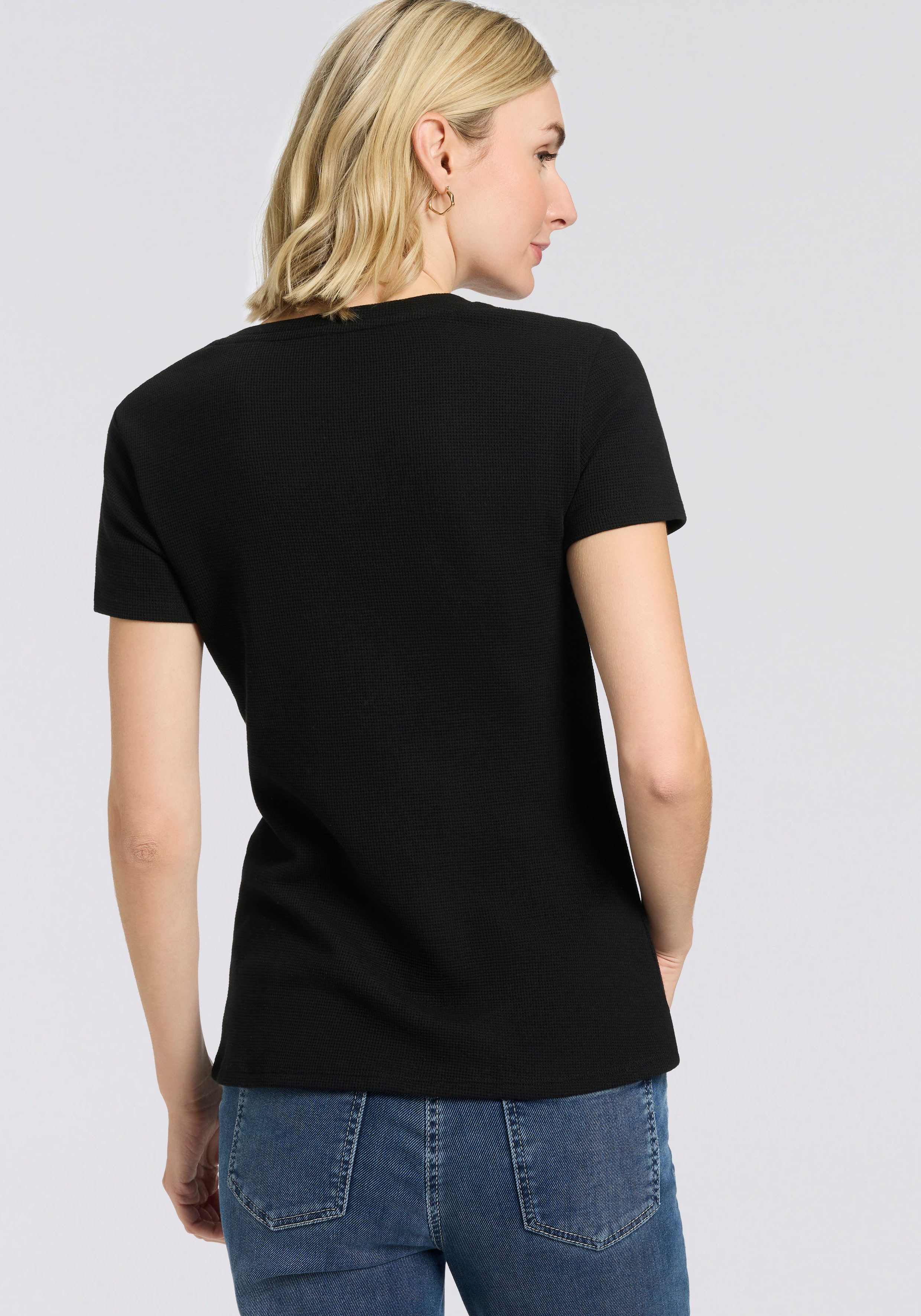 BOSS T-shirt Ronde hals, wafelstructuur