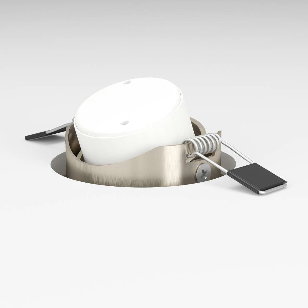 EGLO Plafondlamp SALICETO inbouwlamp, 3-delige set, nikkel, dimbaar, kop draaibaar (1 stuk)