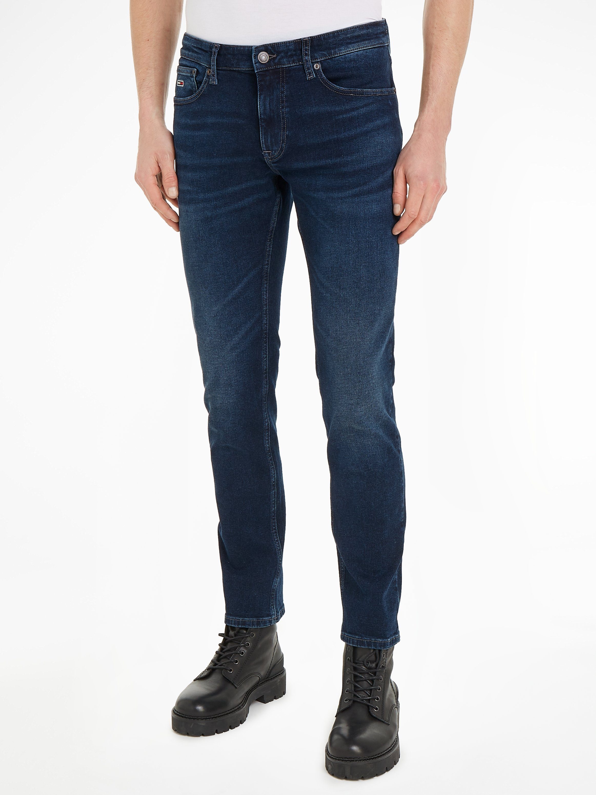 Tommy Hilfiger Blauwe Zip & Button Jeans met Zakken Blue Heren