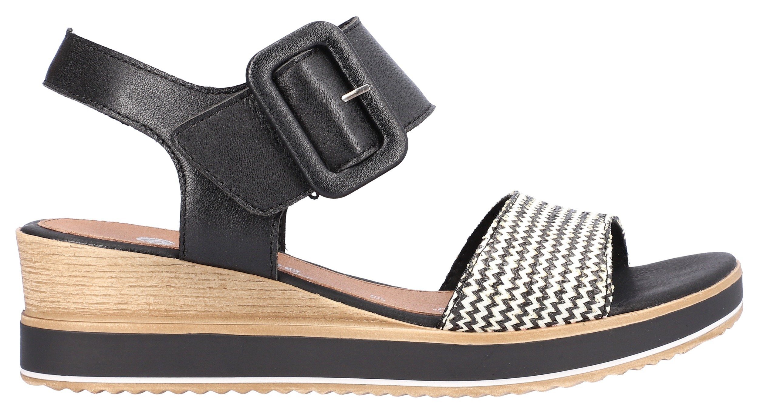 Remonte Sandaaltjes ELLE-Collection , zomerschoen, sandaal, comfortschoen met klittenband onder de siergesp