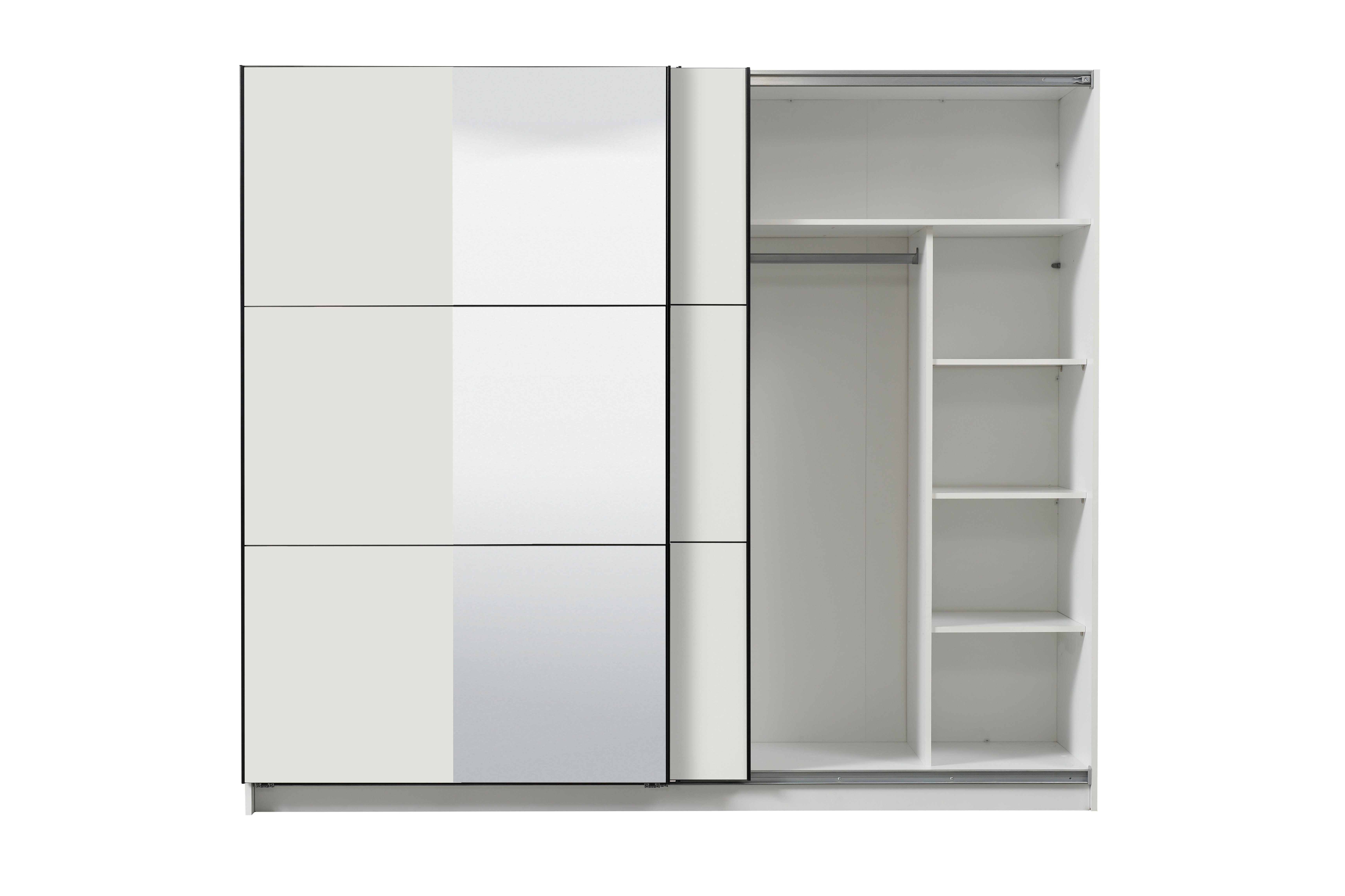INOSIGN Zweefdeurkast Sierra kledingkast met spiegel linnenkast garderobe Topseller INCLUSIEF interne indeling, FSC®-gecertificeerd, OTTOs Choice
