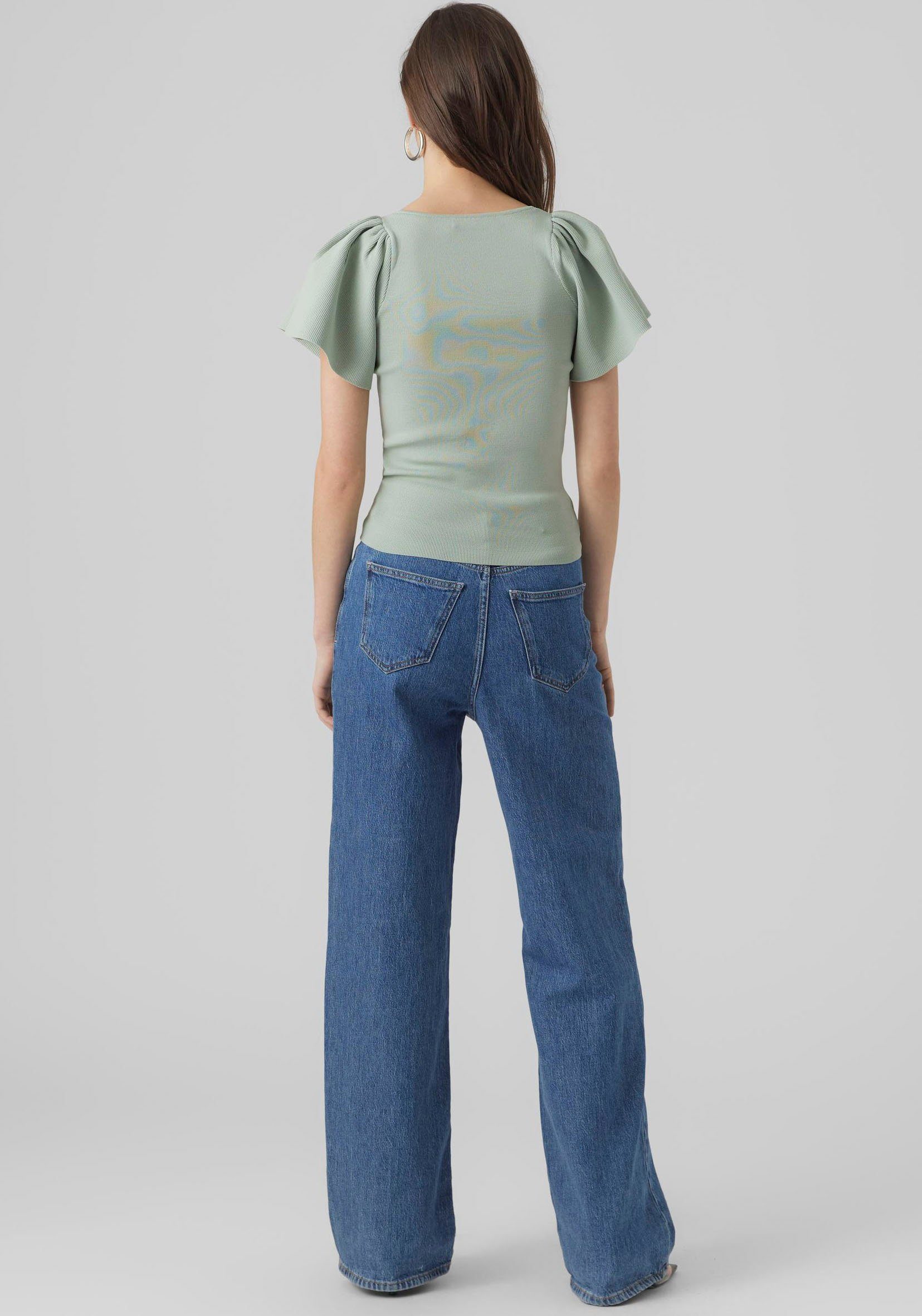 Vero Moda Gebreide trui VMGINNY SS V-NECK PULLOVER NOOS