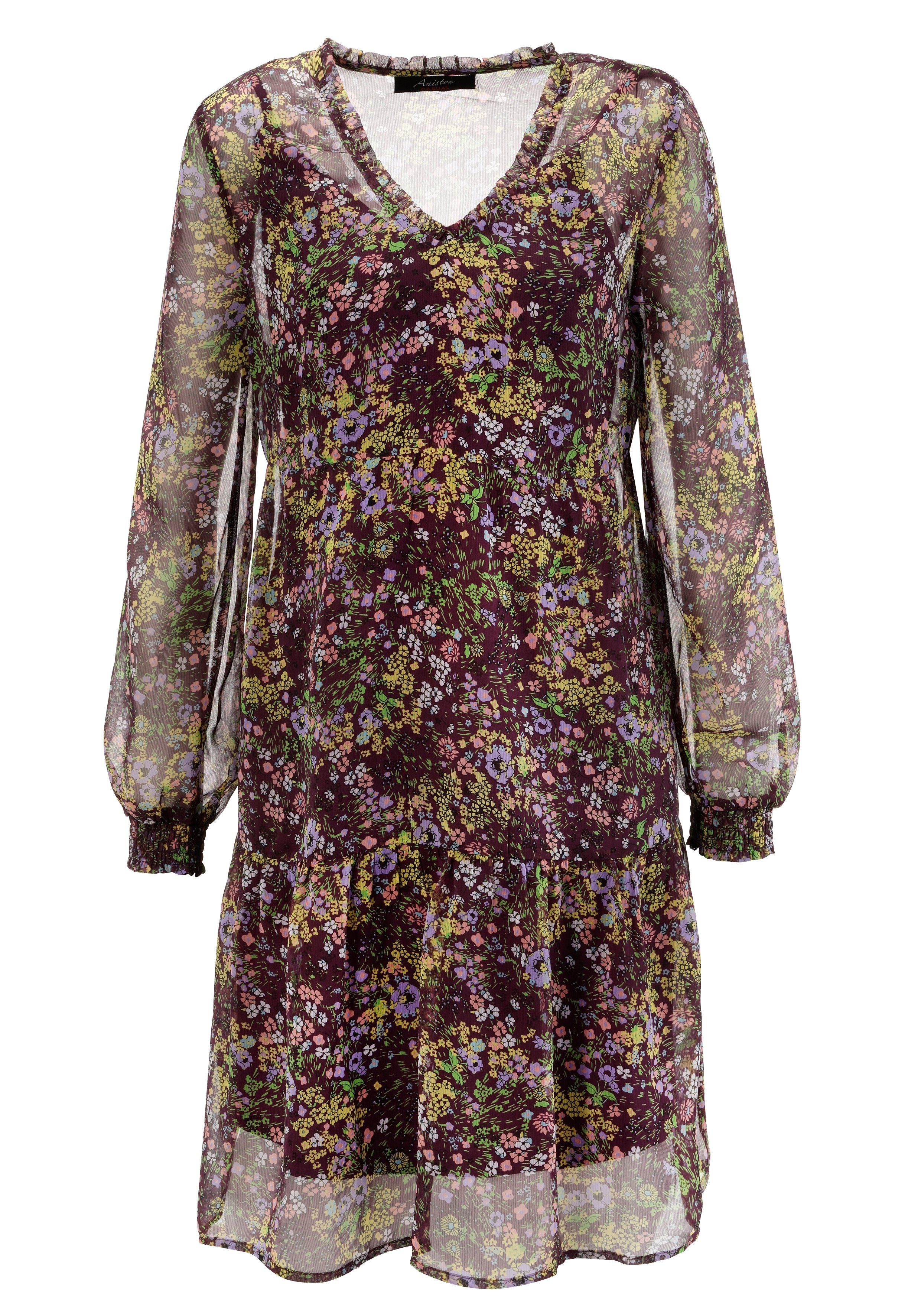 Aniston CASUAL Blousejurk met kleurrijke bloemenprint nieuwe collectie
