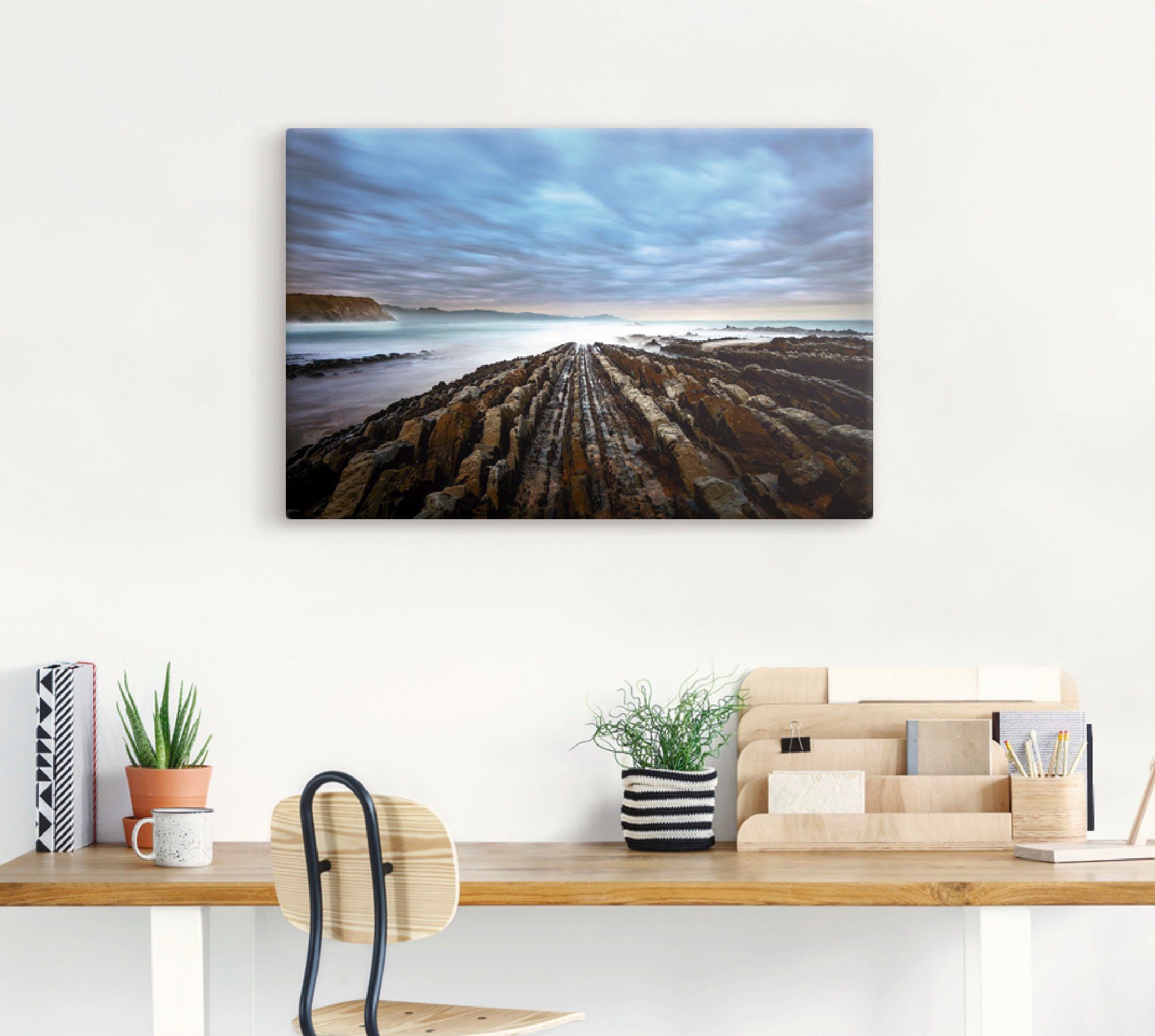 Artland Artprint op linnen Natuur in het noorden van Spanje