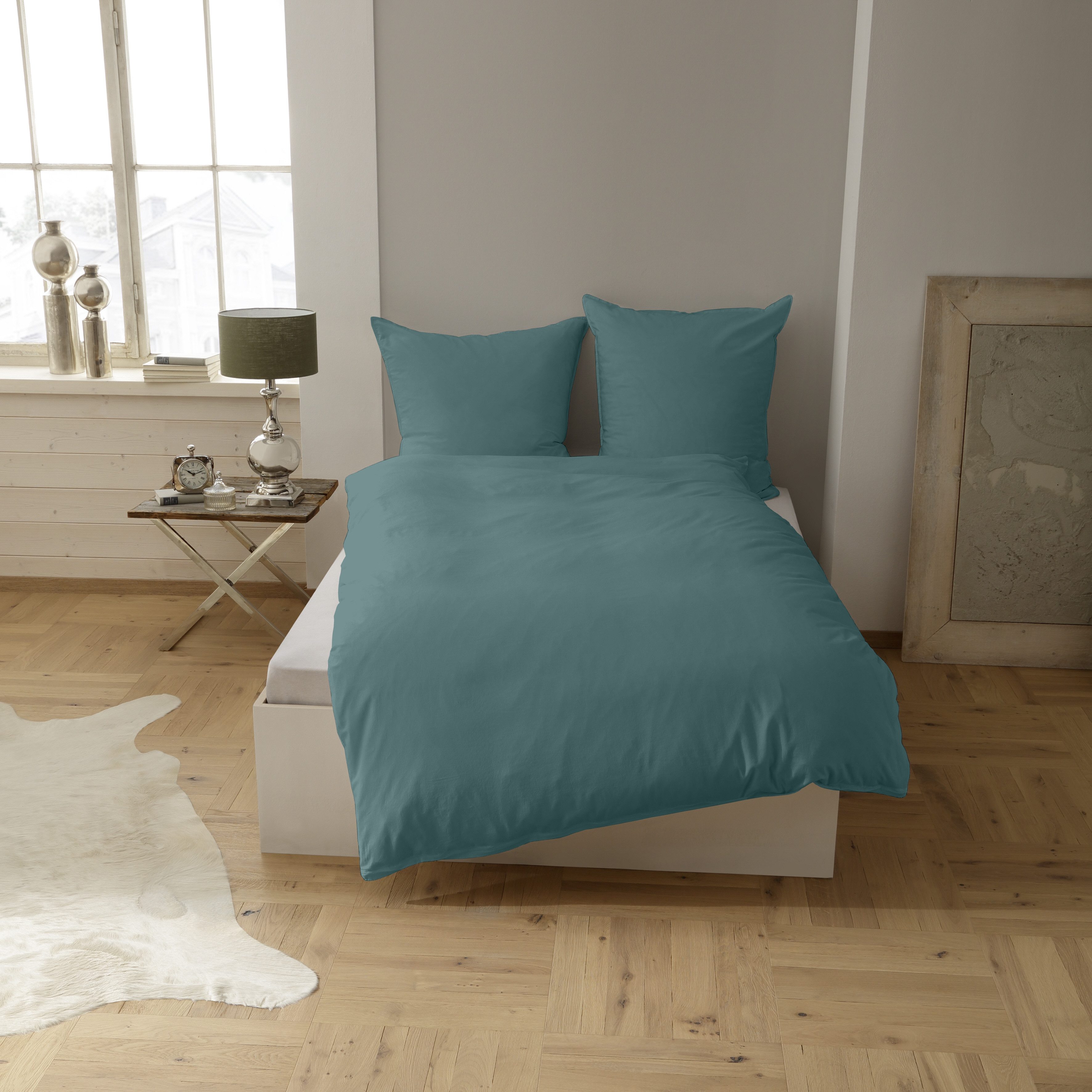 CASATEX Beddengoed Uni Effen ontwerp, rits, mooie kleuren
