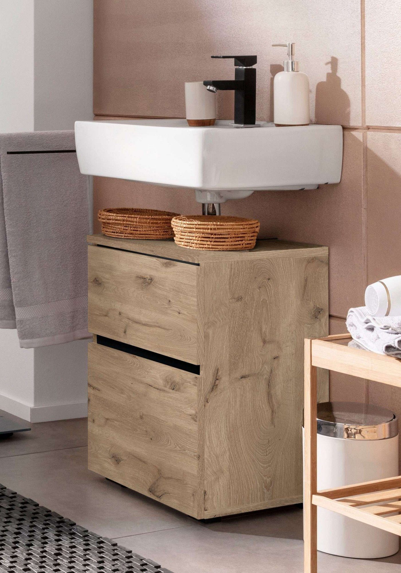 Home affaire Wastafelonderkast Wisla Siphonaansluiting, breedte 40 cm, hoogte 55 cm