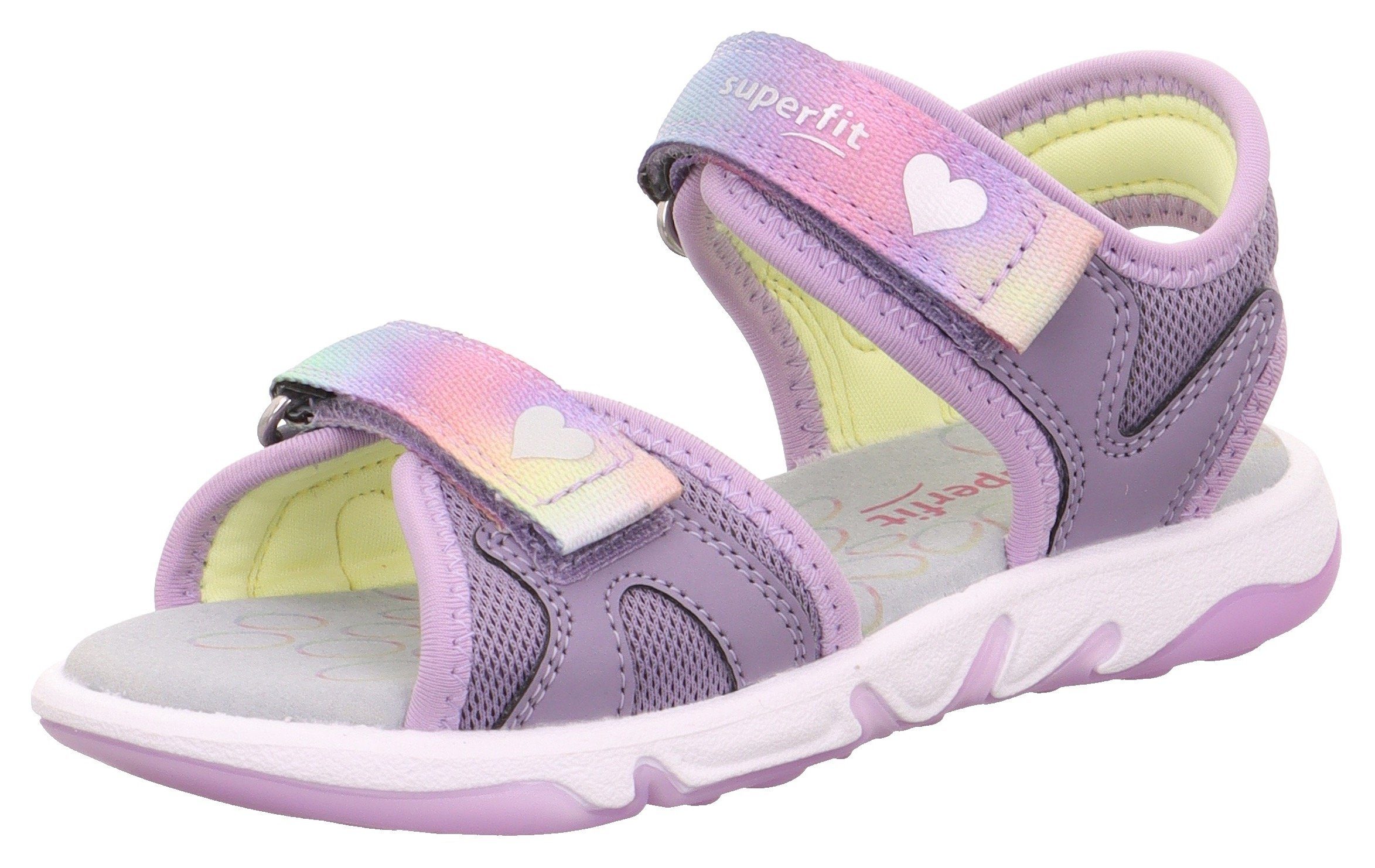 Superfit Sandalen PEBBLES WMS: middel Sandaal met schattige glitter-sluiting, maat sjabloon om te downloaden meisjes sandalen maat 27 paars