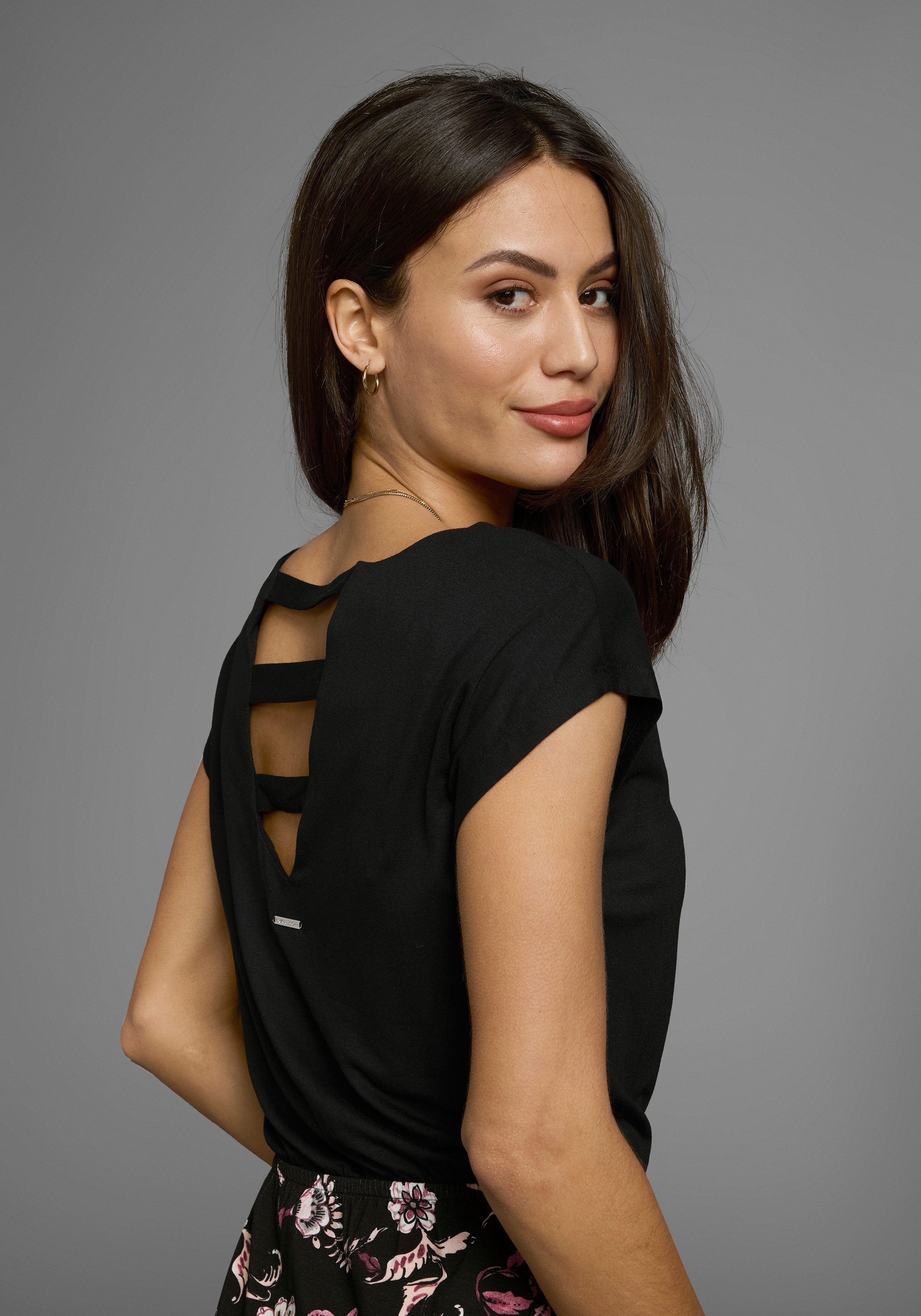 Laura Scott Zomerjurk in 2in1-look met elastische tailleband - nieuwe collectie
