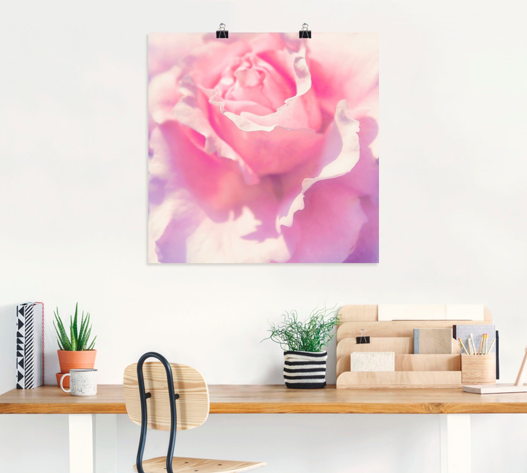 Artland Artprint Roze als artprint op linnen, poster, muursticker in verschillende maten