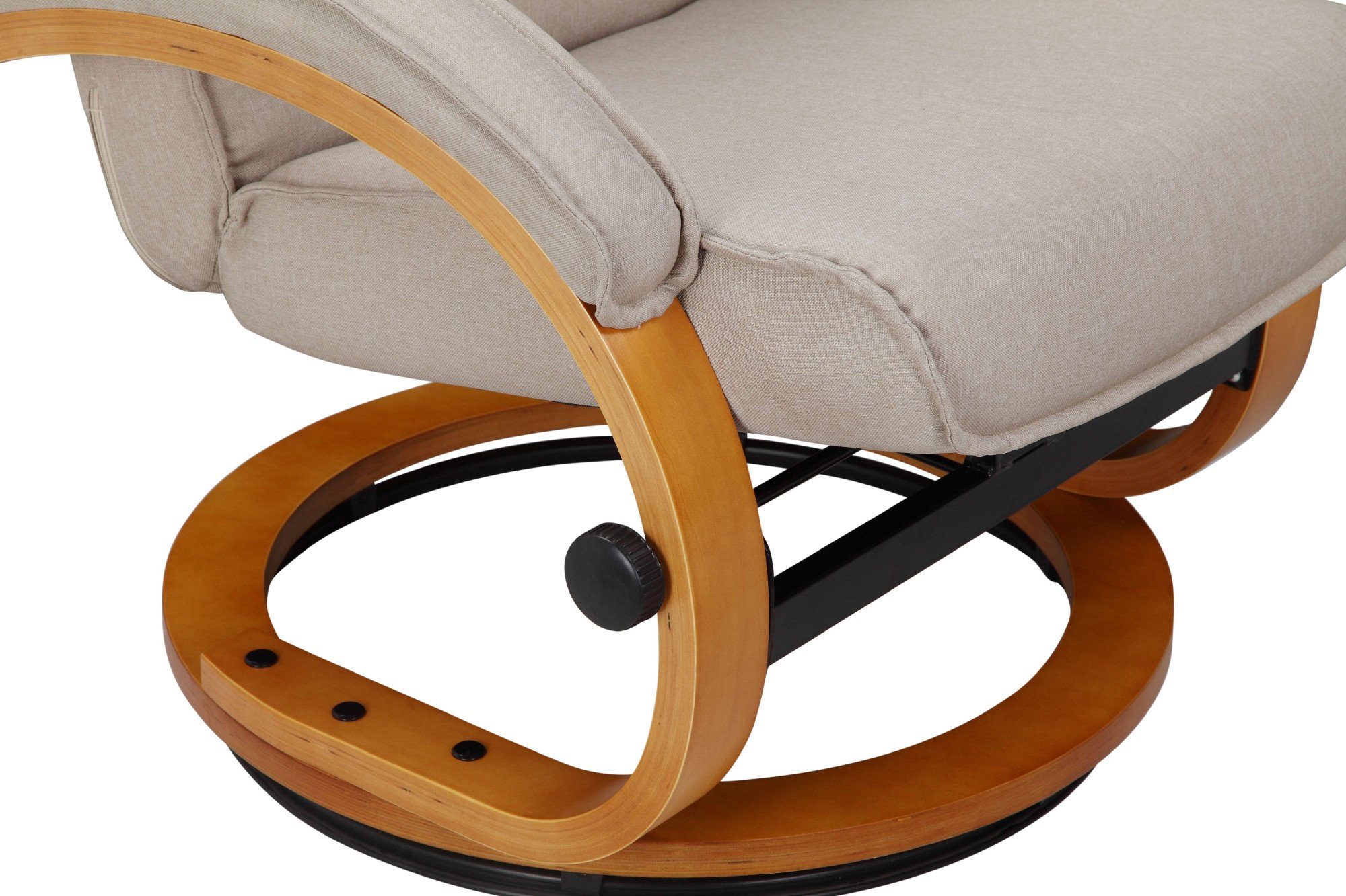 Home affaire Relaxfauteuil Paris, tv-stoel met poef en handmatige ligfunctie (set, 2 stuks)
