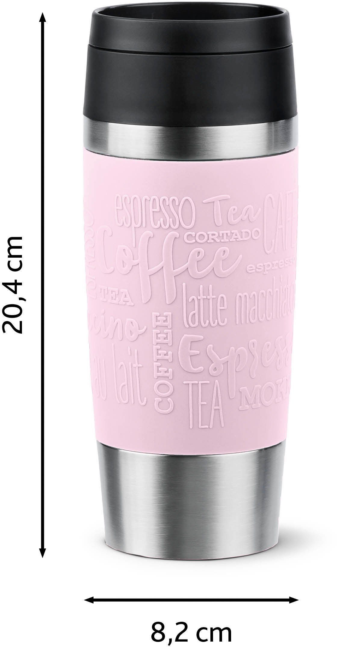 Emsa Thermosbeker Travel Mug Classic, met 360° drinkopening 4u heet, 8u koud - 360 ml / 6u heet, 12u koud - 500 ml, 100% dicht