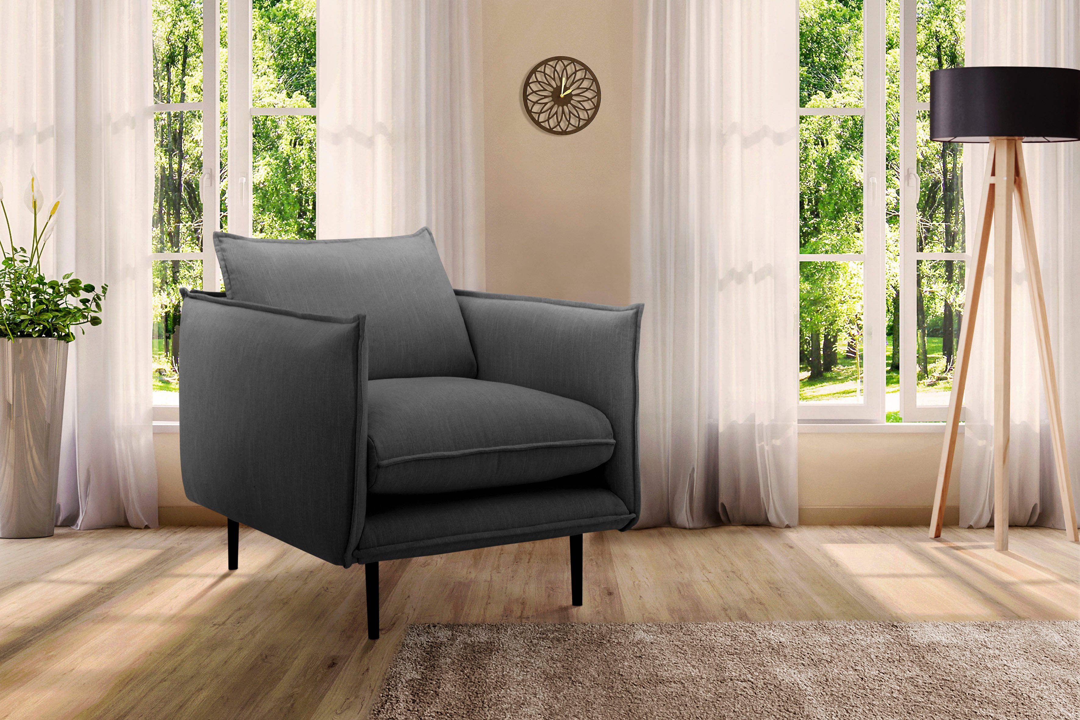 INOSIGN Fauteuil Somba met dikke opstaande naad en elegante look