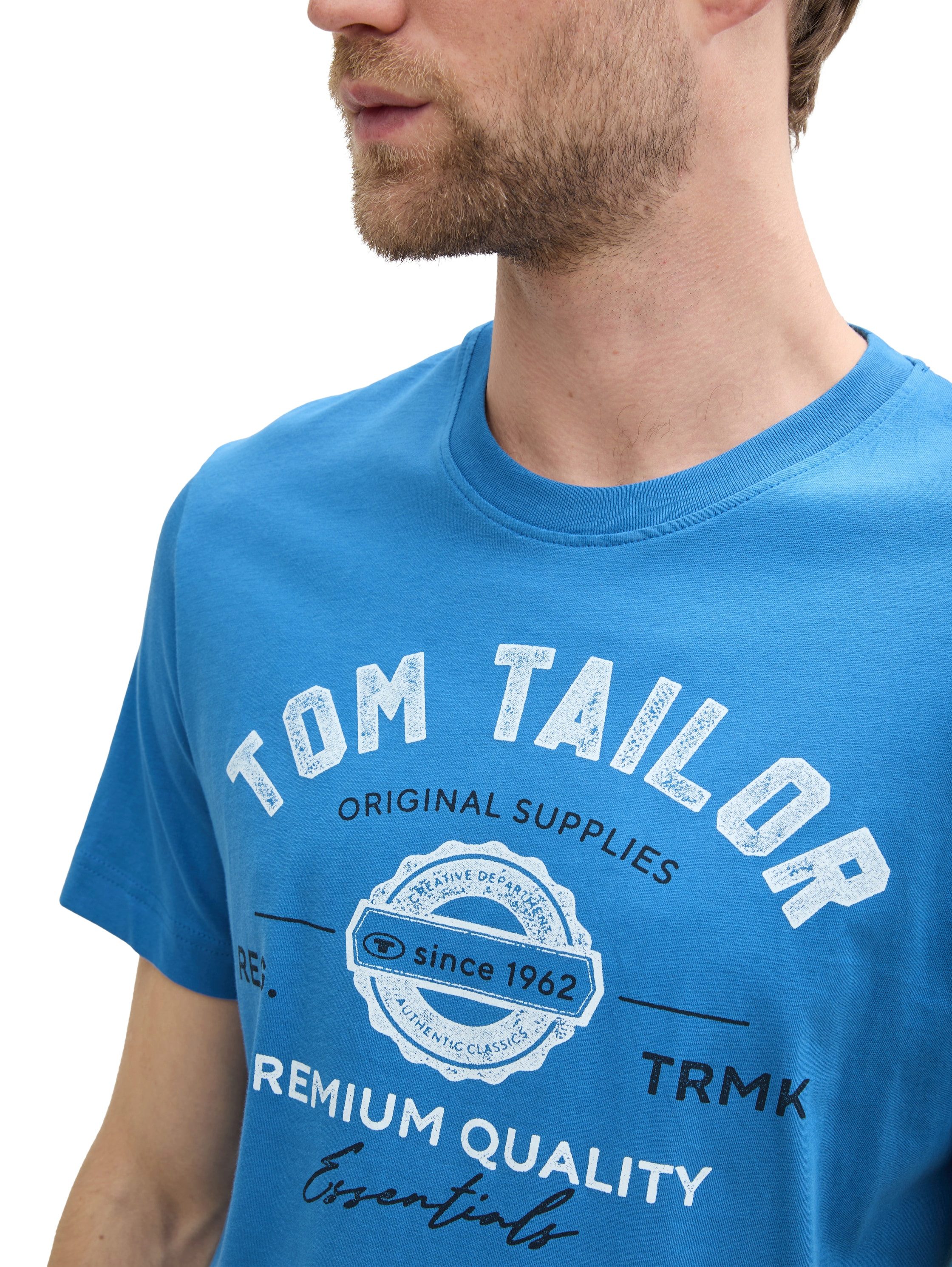 Tom Tailor T-shirt met grote logo-frontprint