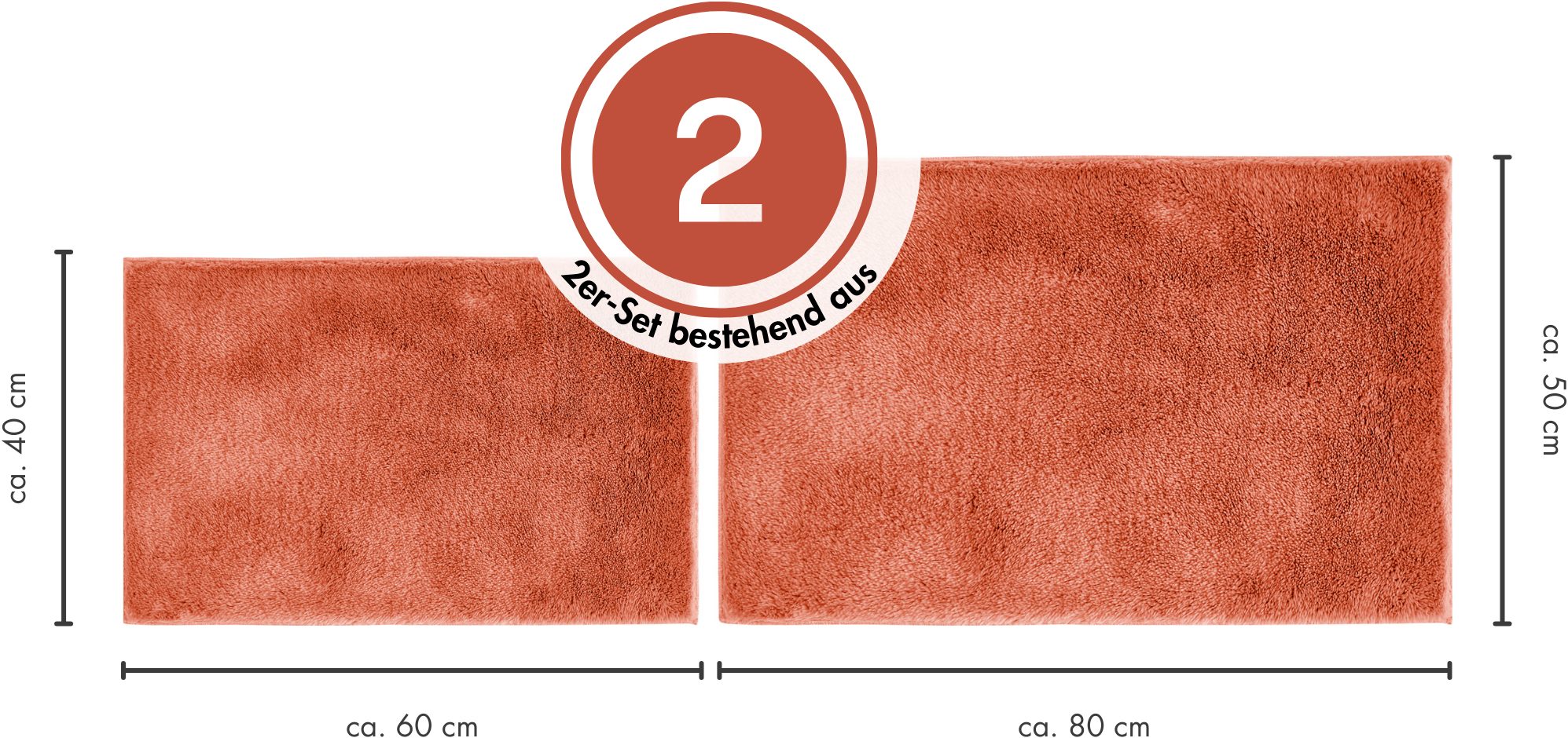 Andiamo Badmat Florida Effen kleuren, bijzonder zacht, ook verkrijgbaar als 2-delige set