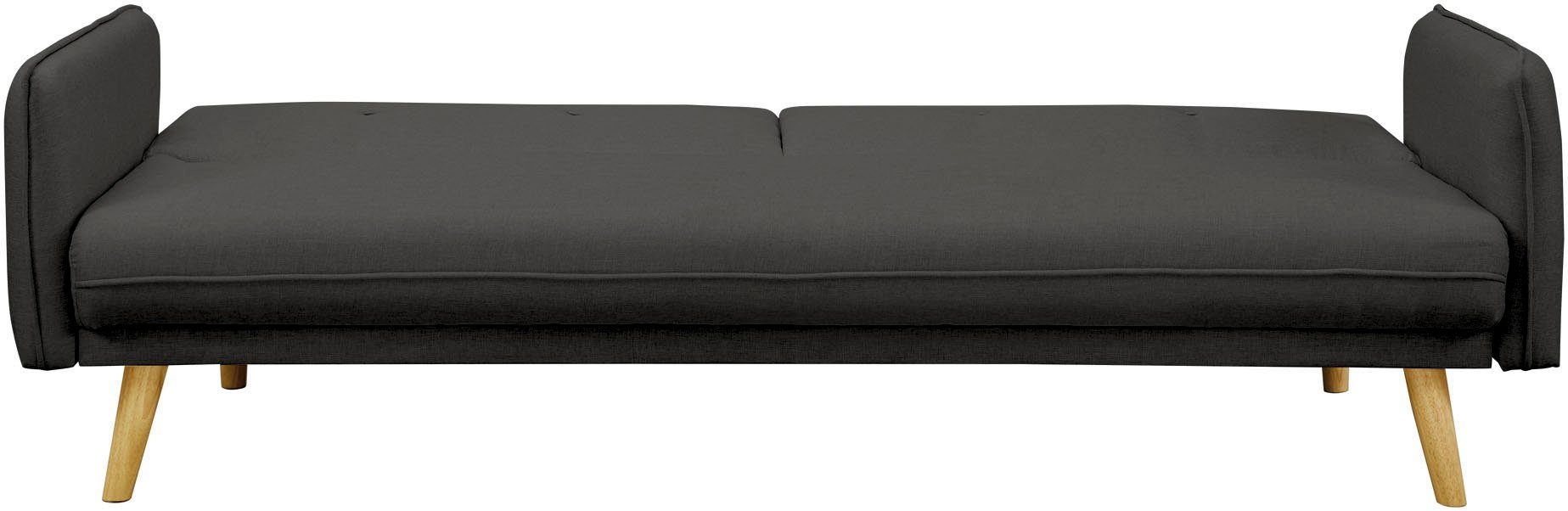 SalesFever Slaapbank Linköping, 3-zits bank met knoopbevestiging op de rug en slaapfunctie, breedte 188 cm