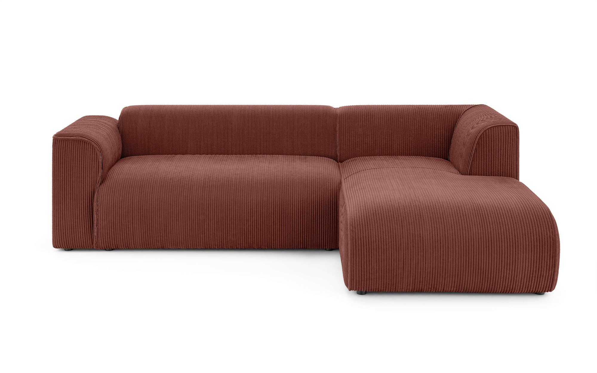 INOSIGN Hoekbank MERID L-vorm (257 cm), tijdloos & stijlvol ontwerp Uitgebreid gepolsterd, in cord, chenille en structuur