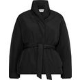 calvin klein gewatteerde jas recycled down wrap puffer jacket met verstelbaar tailleceintuur zwart