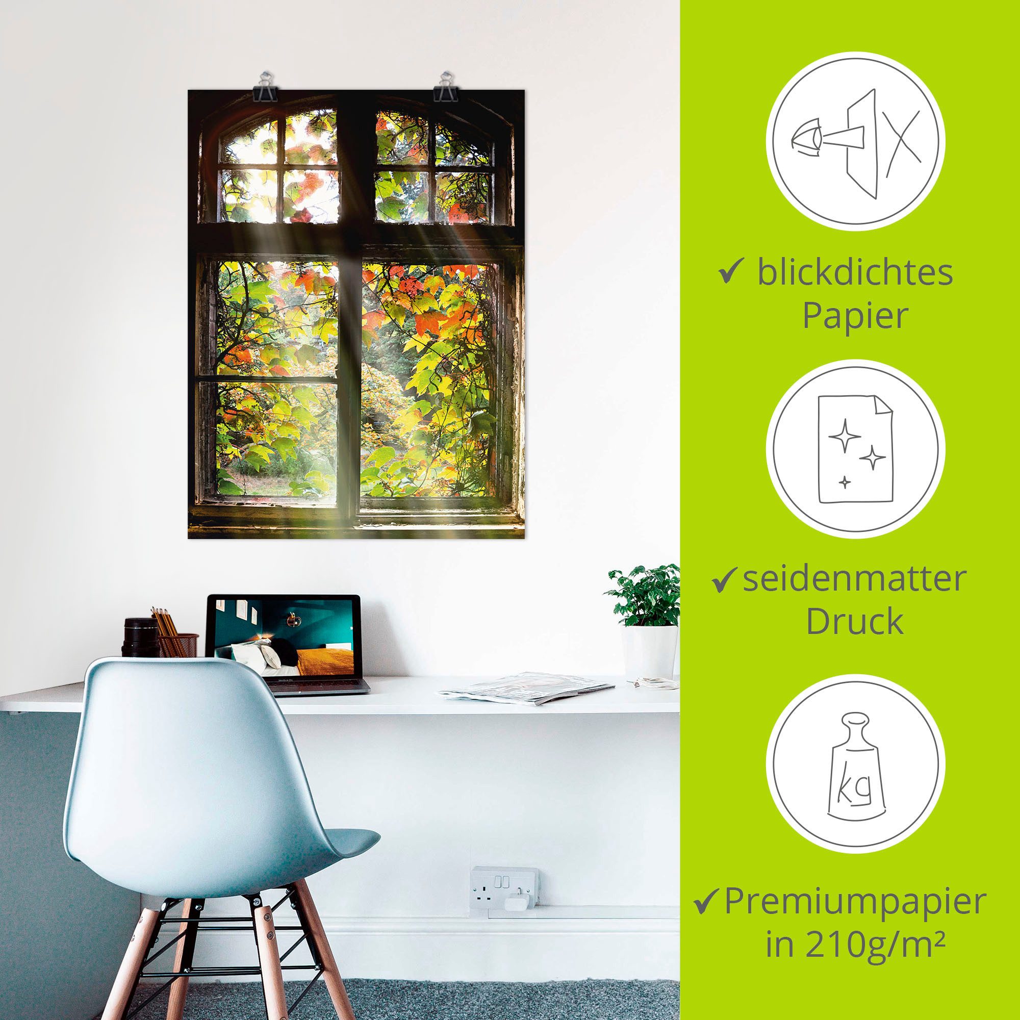 Artland Artprint Oude bouw als artprint van aluminium, artprint voor buiten, artprint op linnen, poster, muursticker