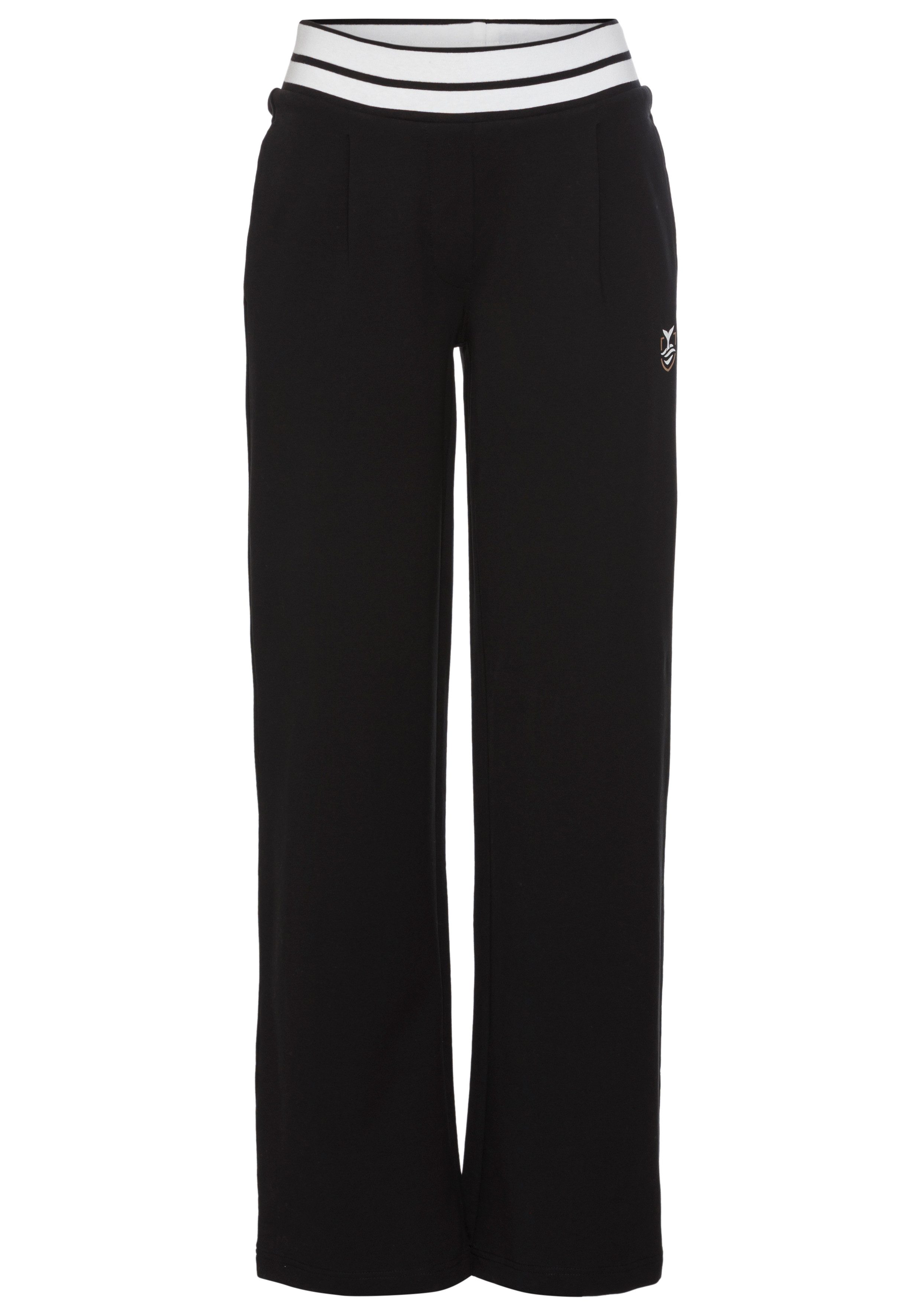 DELMAO Jerseybroek met contrasterende band - nieuwe collectie