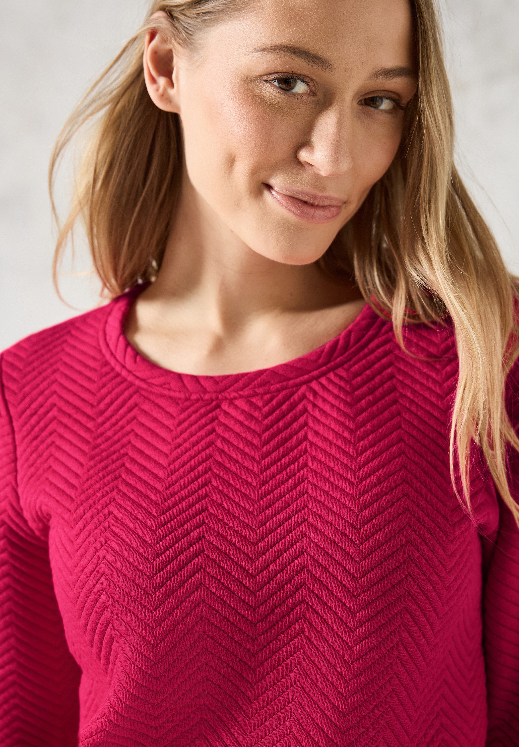 Cecil Shirt met ronde hals met structuurmotief