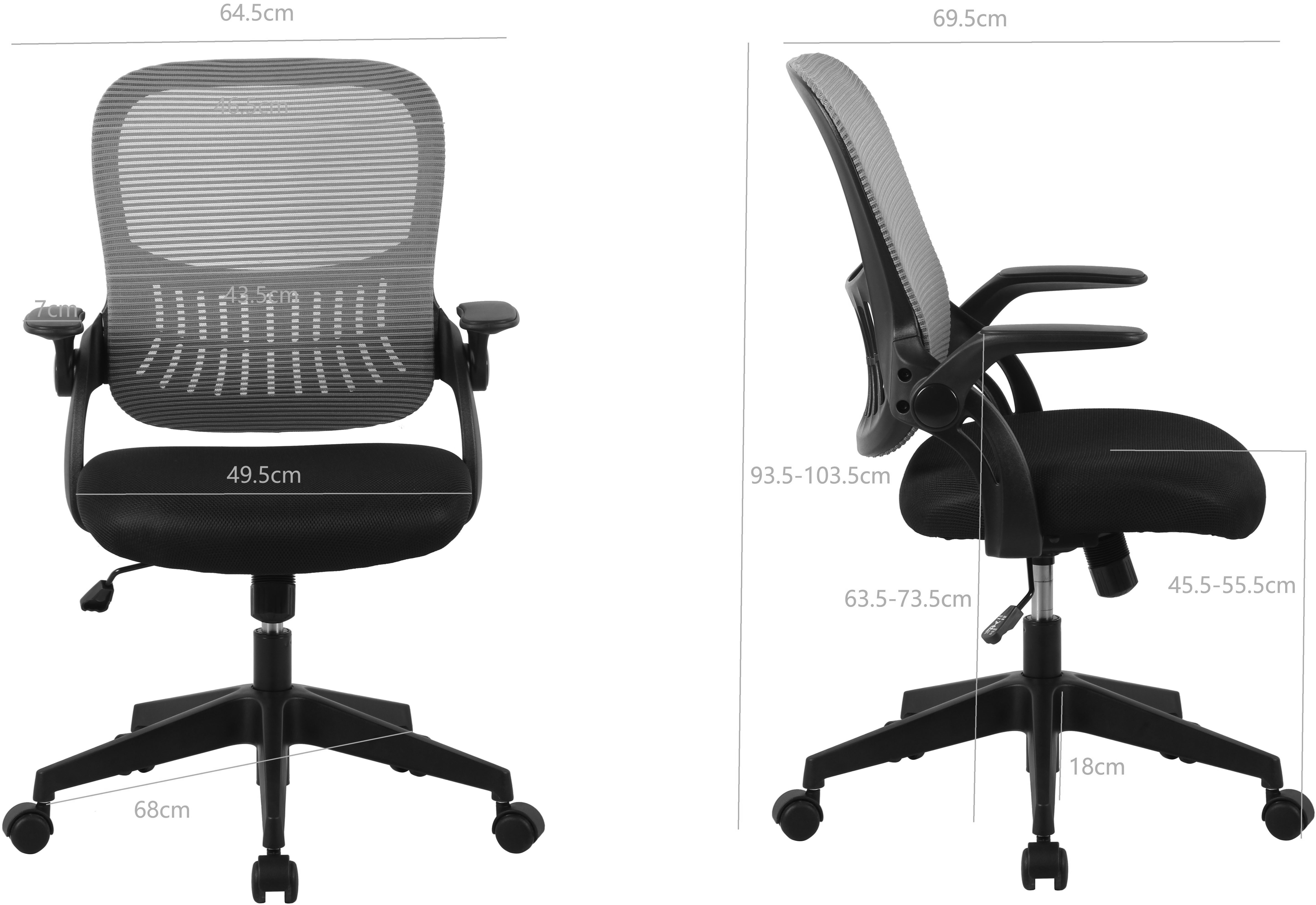 INOSIGN Bureaustoel Paisley comfortabele en ademende bekleding, met armleuningen