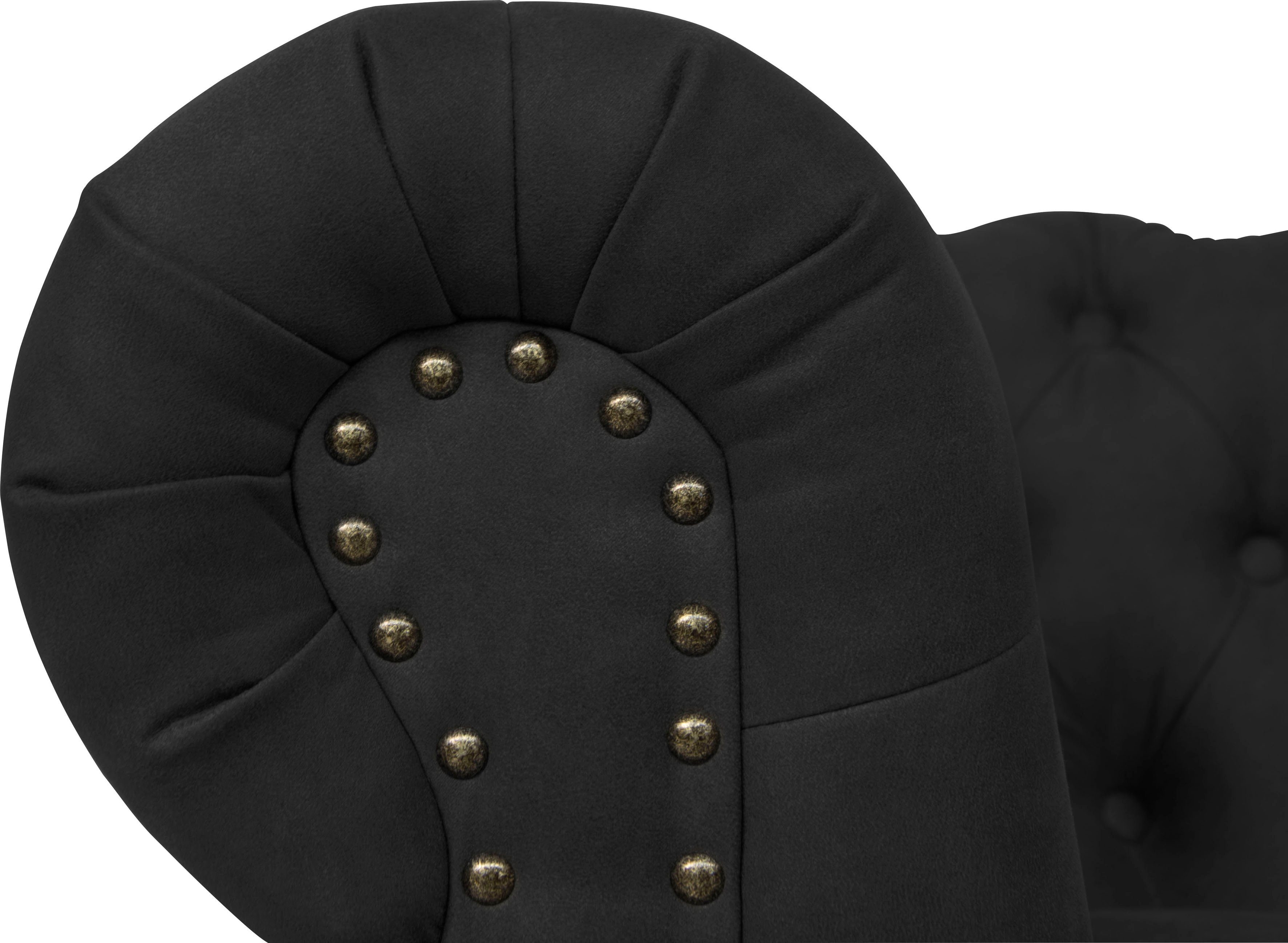 Home affaire Chesterfield-bank Aarburg luxueuze capitonnage en siernagels in chesterfield-design