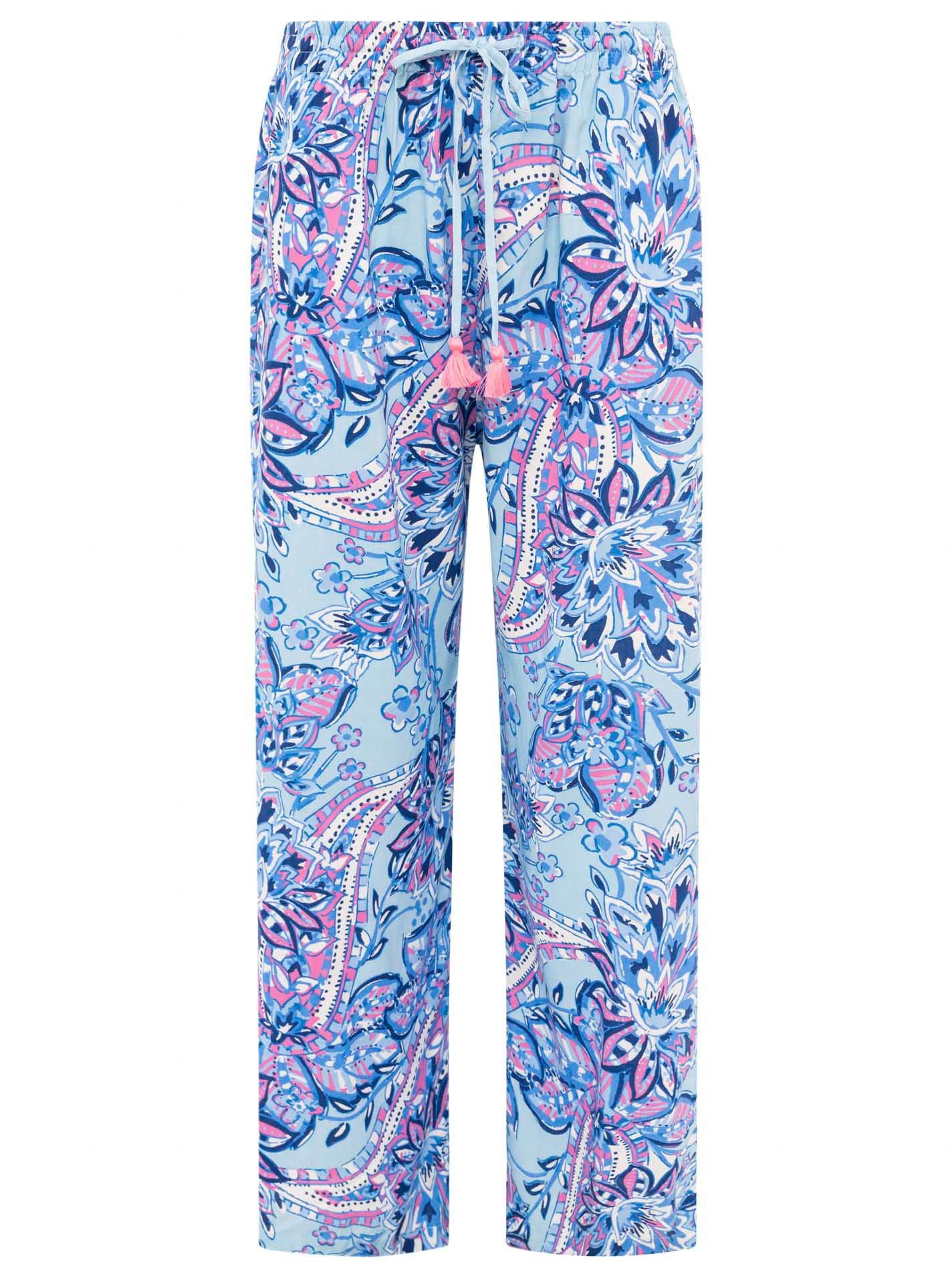 Zwillingsherz Shirtblouse Happy Paisley met blauwe paisley print