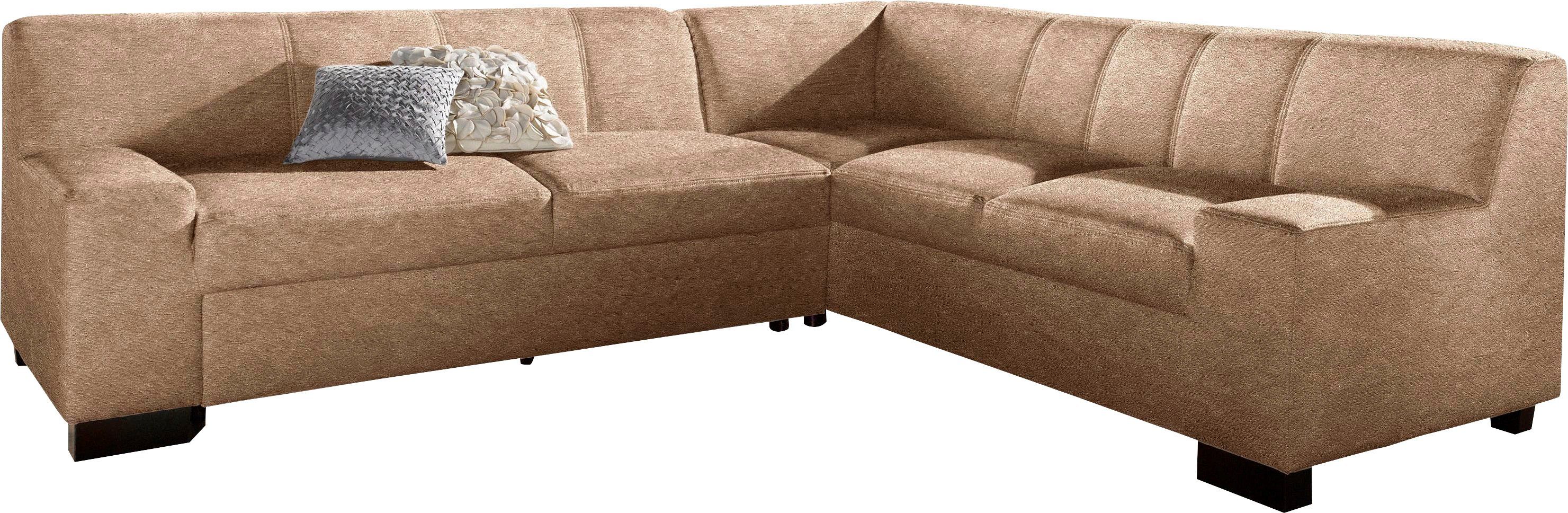 DOMO collection Hoekbank Norma, moderne armleuningen, tijdloos en elegant, L-vorm