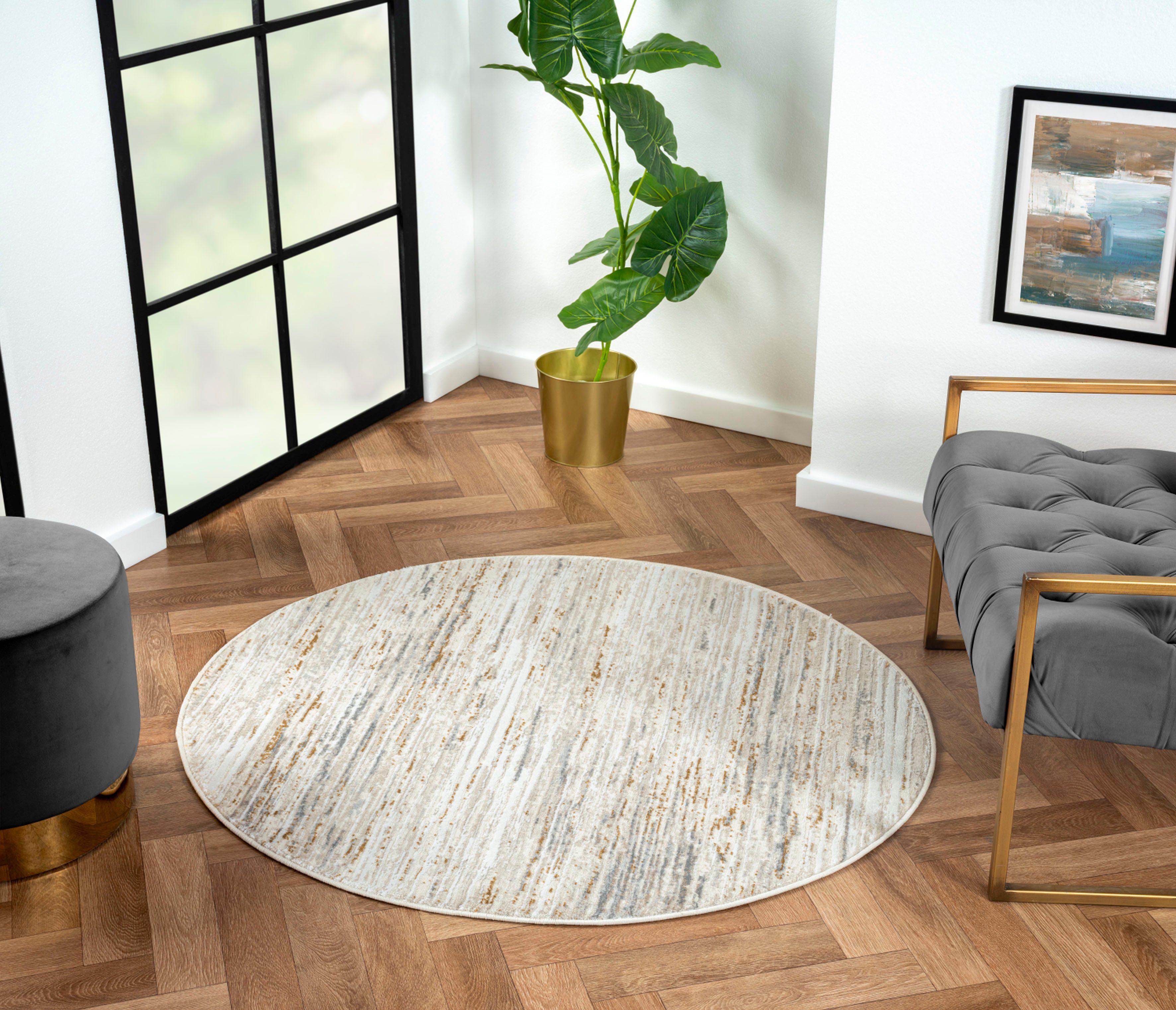 Myflair Möbel & Accessoires Vloerkleed My Passion Kortpolig, retro-stijl, bijzonder zacht door microvezel moderne vloerkleden maat -