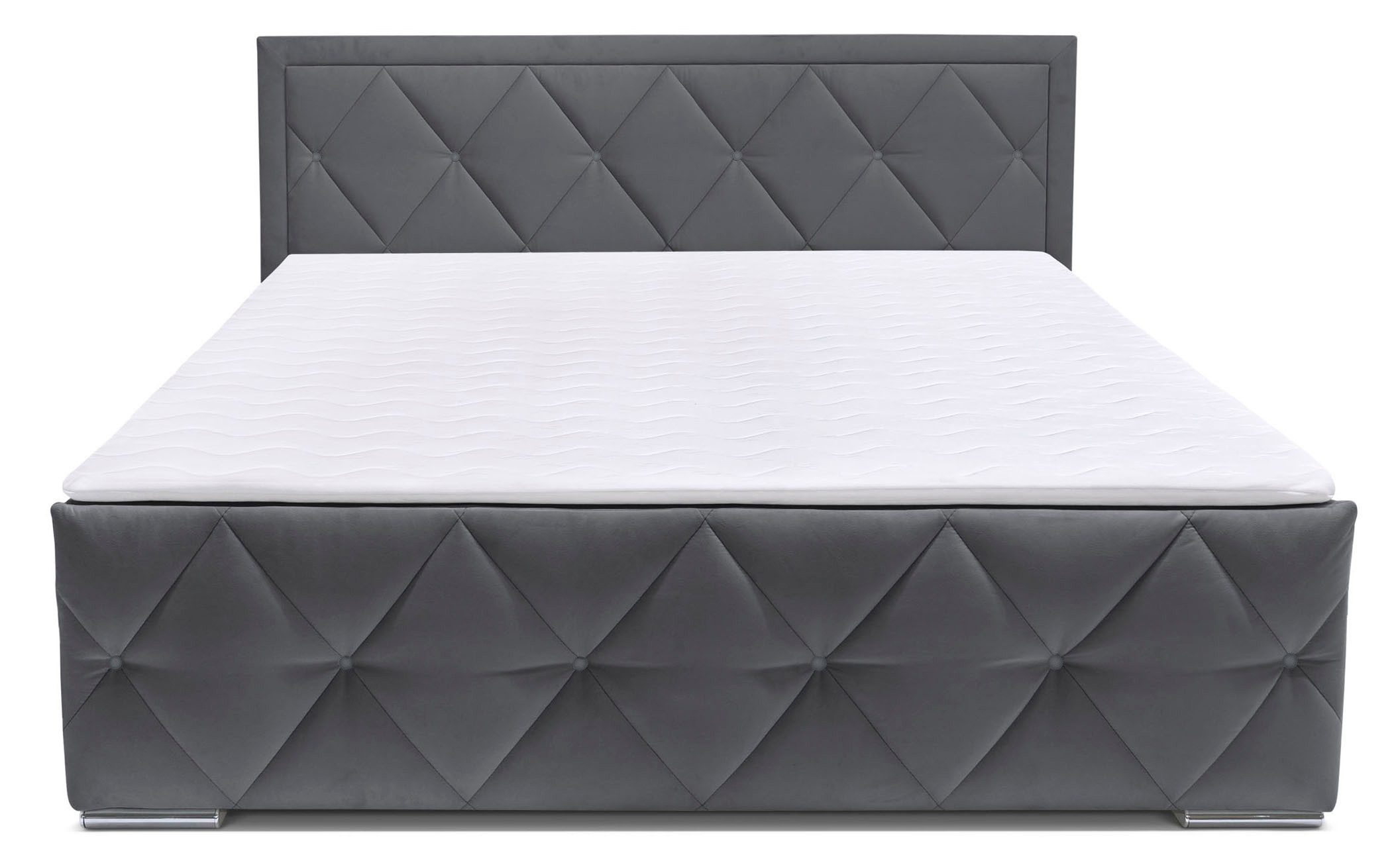 Leonique Boxspring Alfie, bestseller! Inclusief bedlade & topper Optioneel met knoopstiksels of strassstenen, H2, H3 en H4 verkrijgbaar