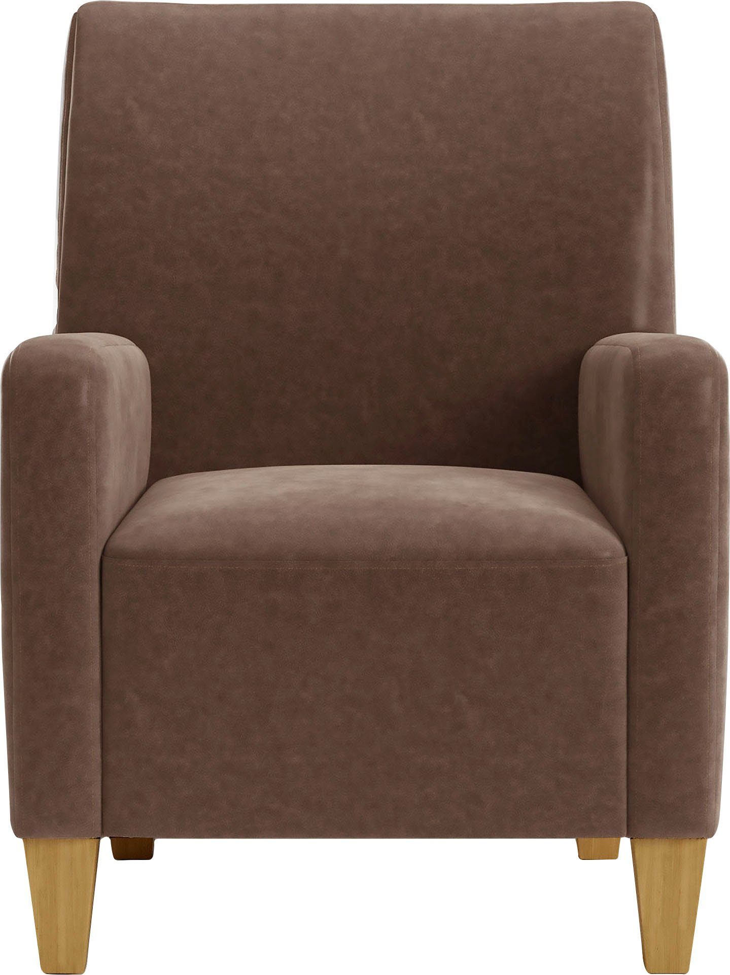 Home affaire Fauteuil Viva met binnenvering, met eikenhouten poten