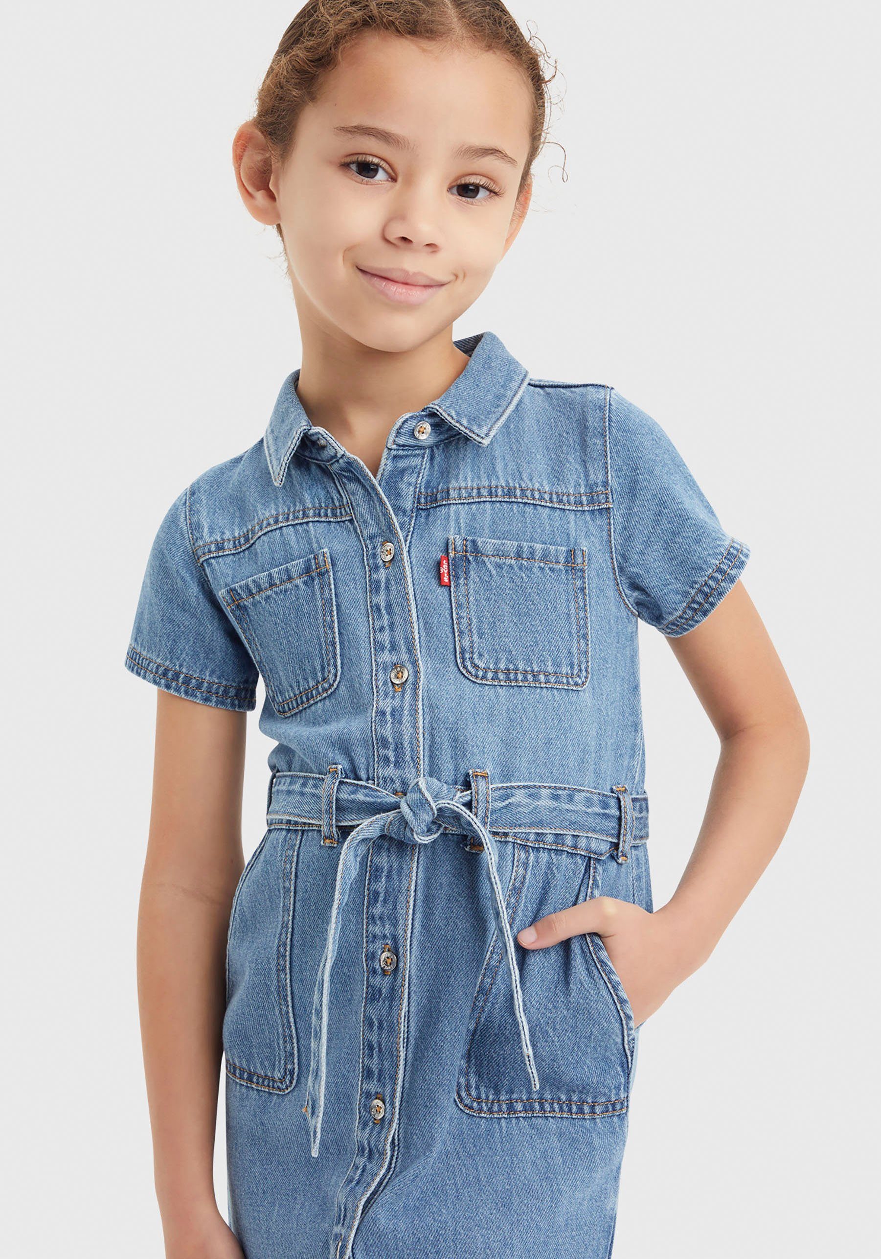 Levi's Kidswear Jeans jurk LVG ORGANIC UTILITY DRESS