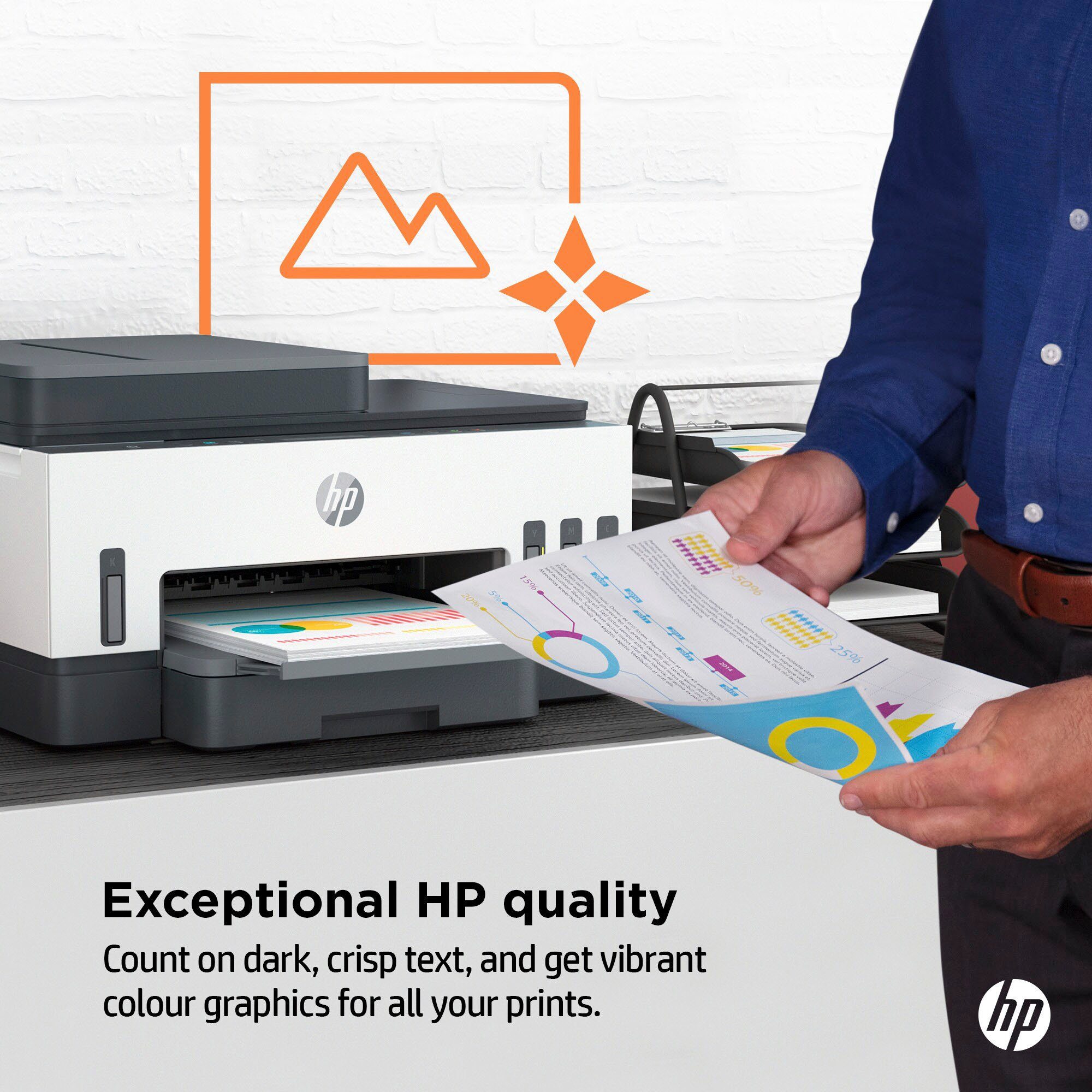 HP All-in-oneprinter Smart Tank 7305 Inktcartridge, groot bereik