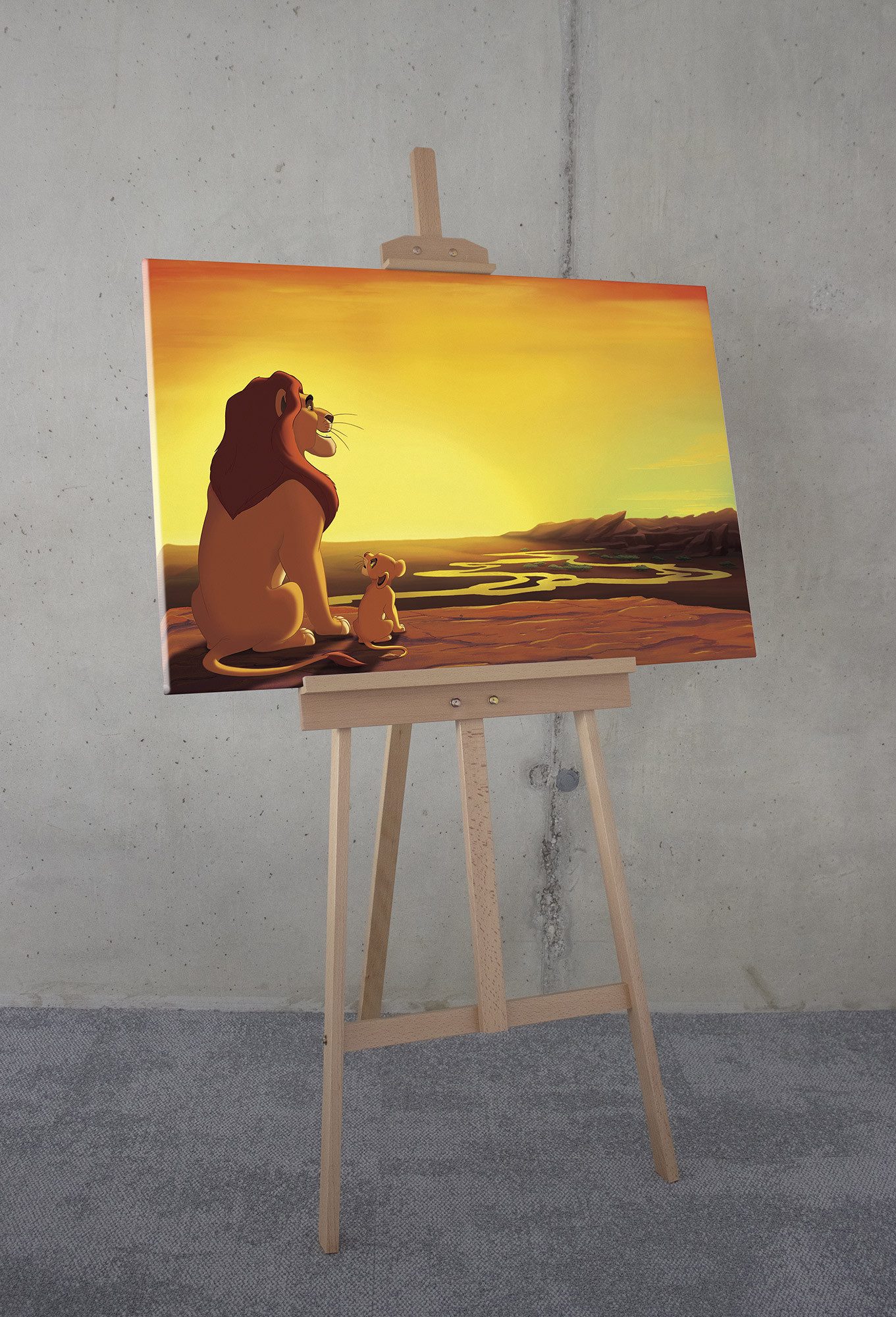 Komar Artprint op linnen Disney The Lion King Your Kingdom 90 x 60 cm (breite x höhe) - kinderzimmer, dekoration (1 stuk)