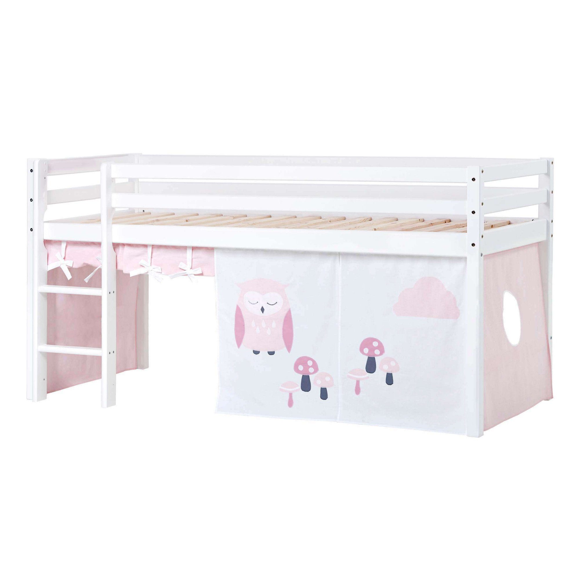 Hoppekids Hoogslaper ECO Dream, kinderbed, speelbed, halfhoog bed van massief hout