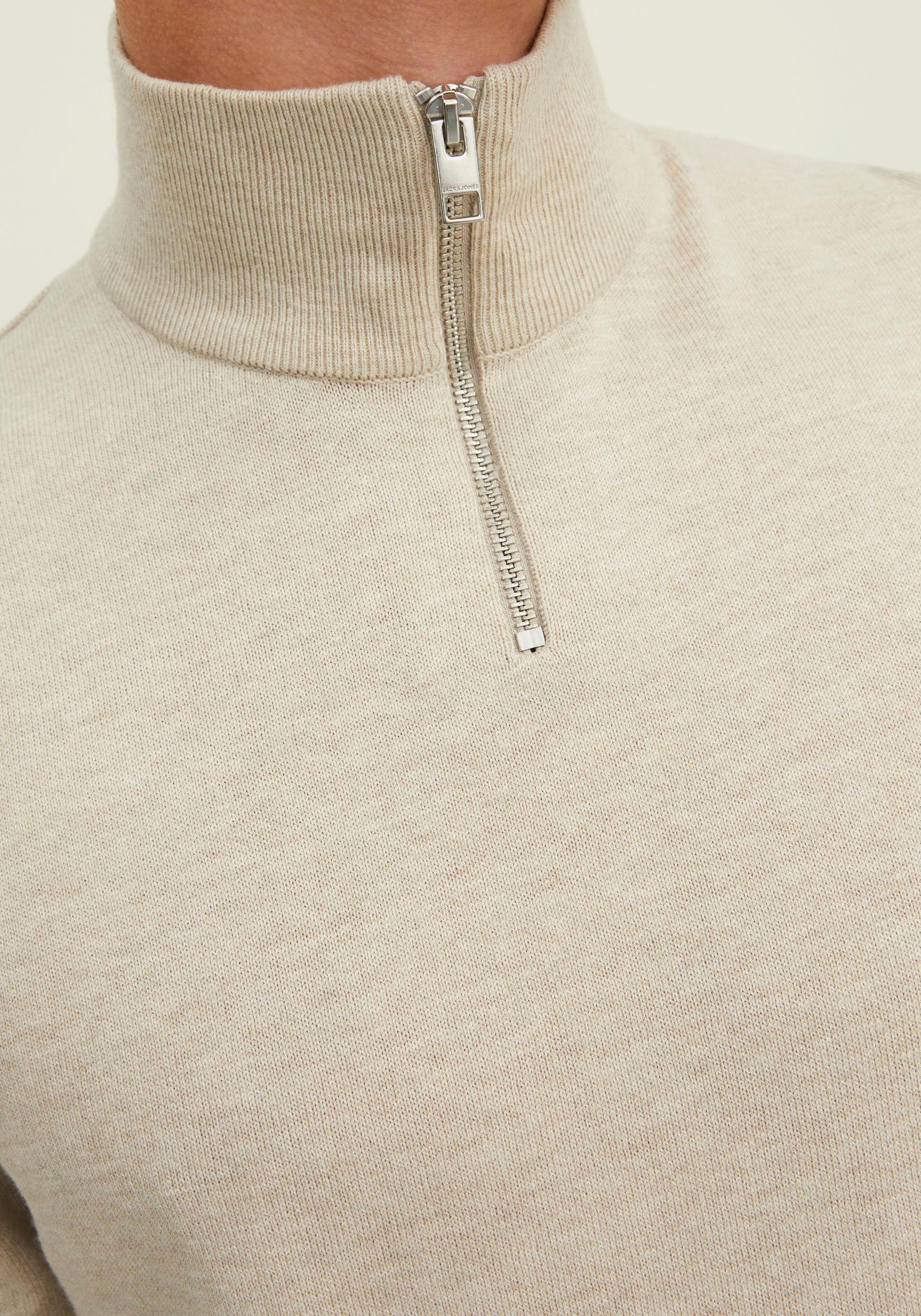 Jack & Jones Trui met ronde hals EMIL KNIT HALF ZIP