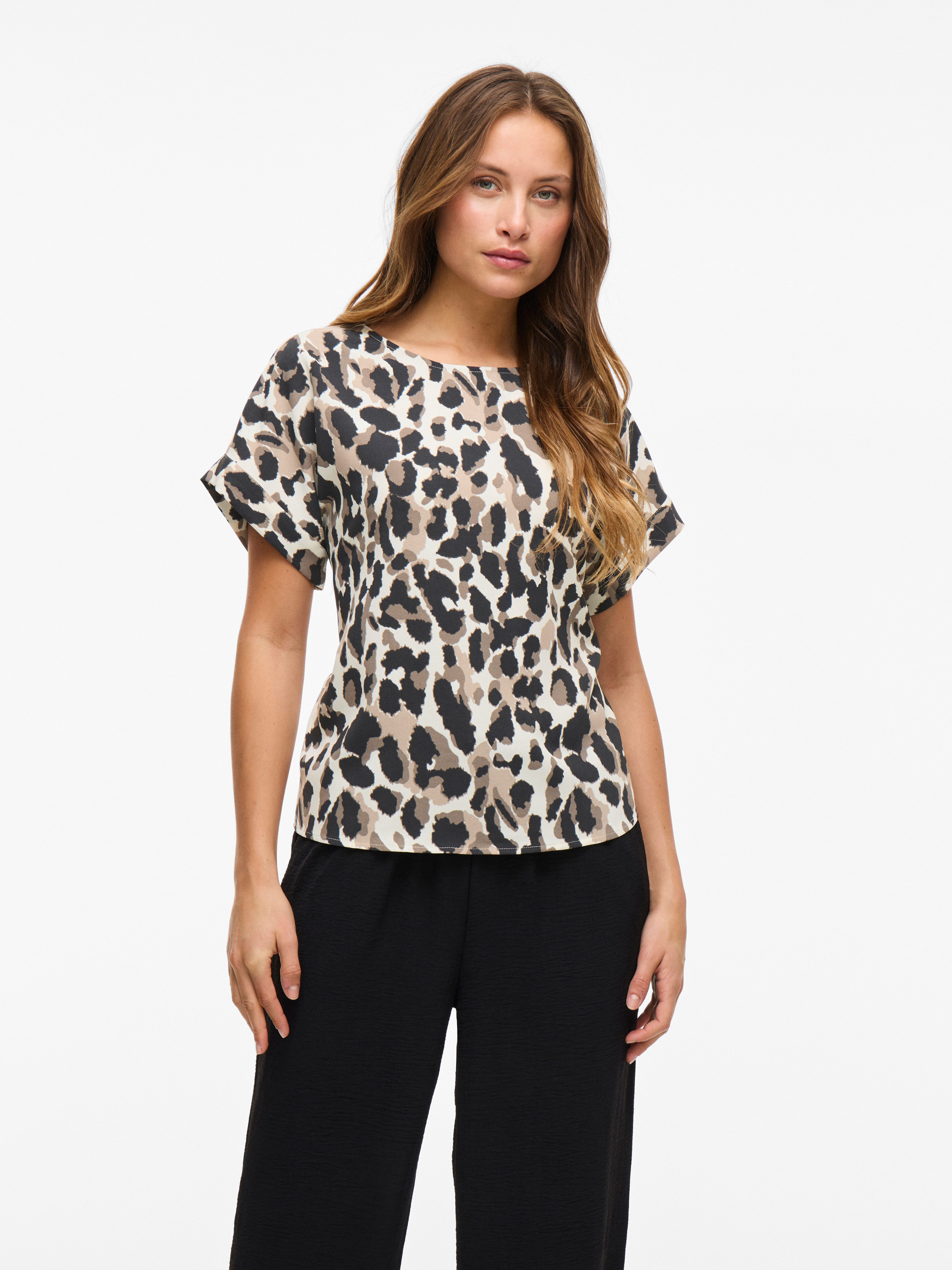 Vila Shirt met korte mouwen VIJOSA S/S TOP - NOOS