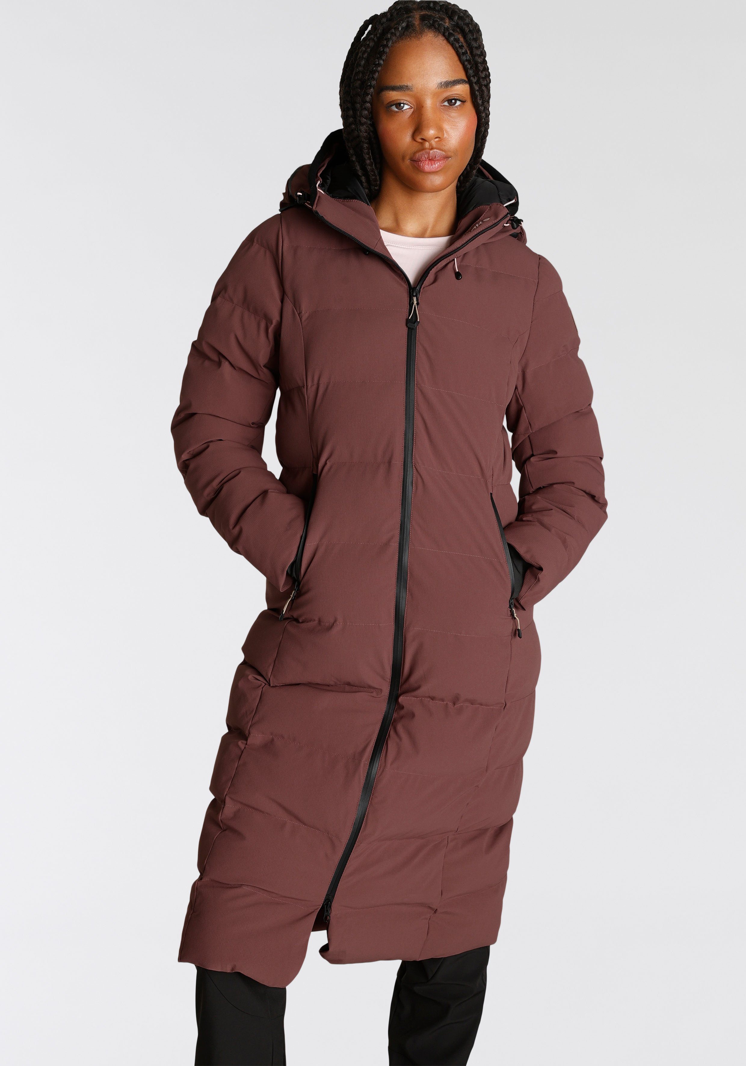 Icepeak Functionele jas BRILON met merkleerpatch op de bovenarm (1-delig) meisjes winterjassen maat 48 bruin