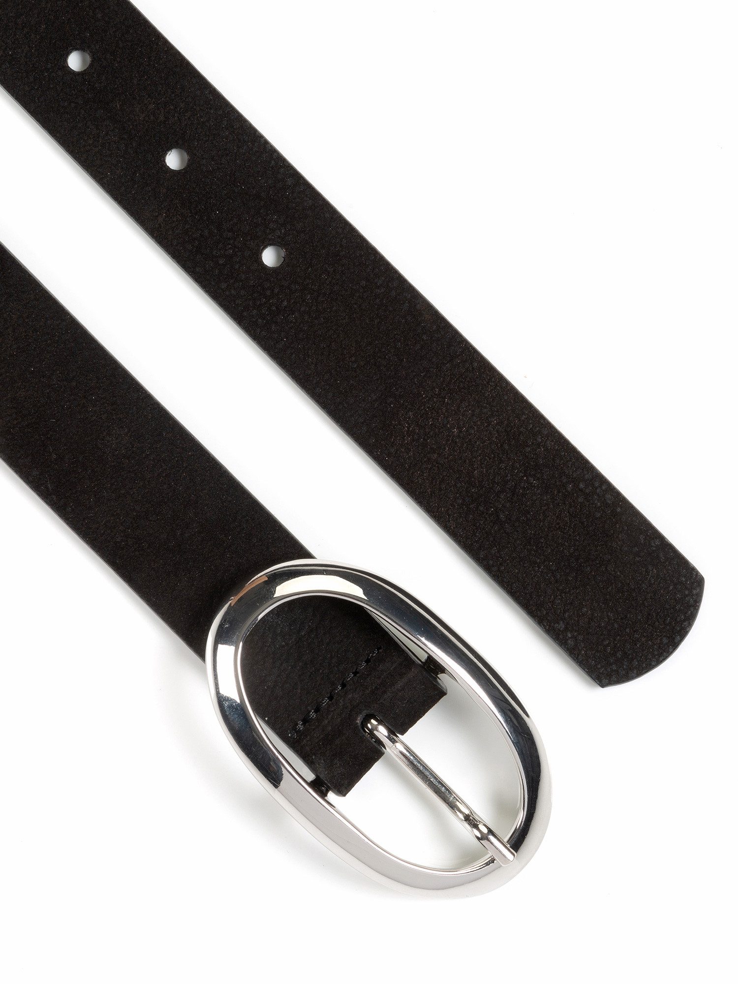MONTI Synthetische riem Siena met zacht echt leer en modieuze ovale glanzende sluiting – 3 cm breed