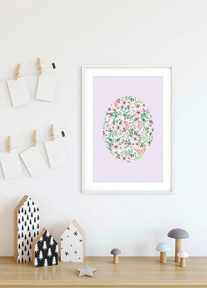 Komar Wanddecoratie Shelly Patterns Lavender Wanddecoratie - zonder lijst (1 stuk)