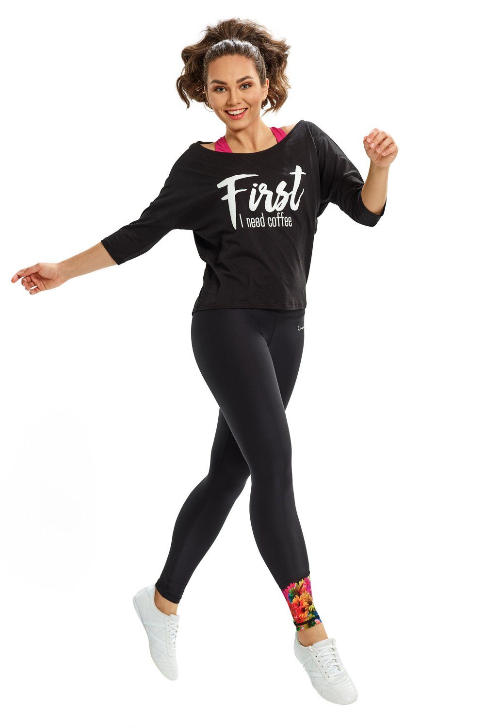 Winshape Legging AEL106-Rainbow-Flowers met licht compressie-effect