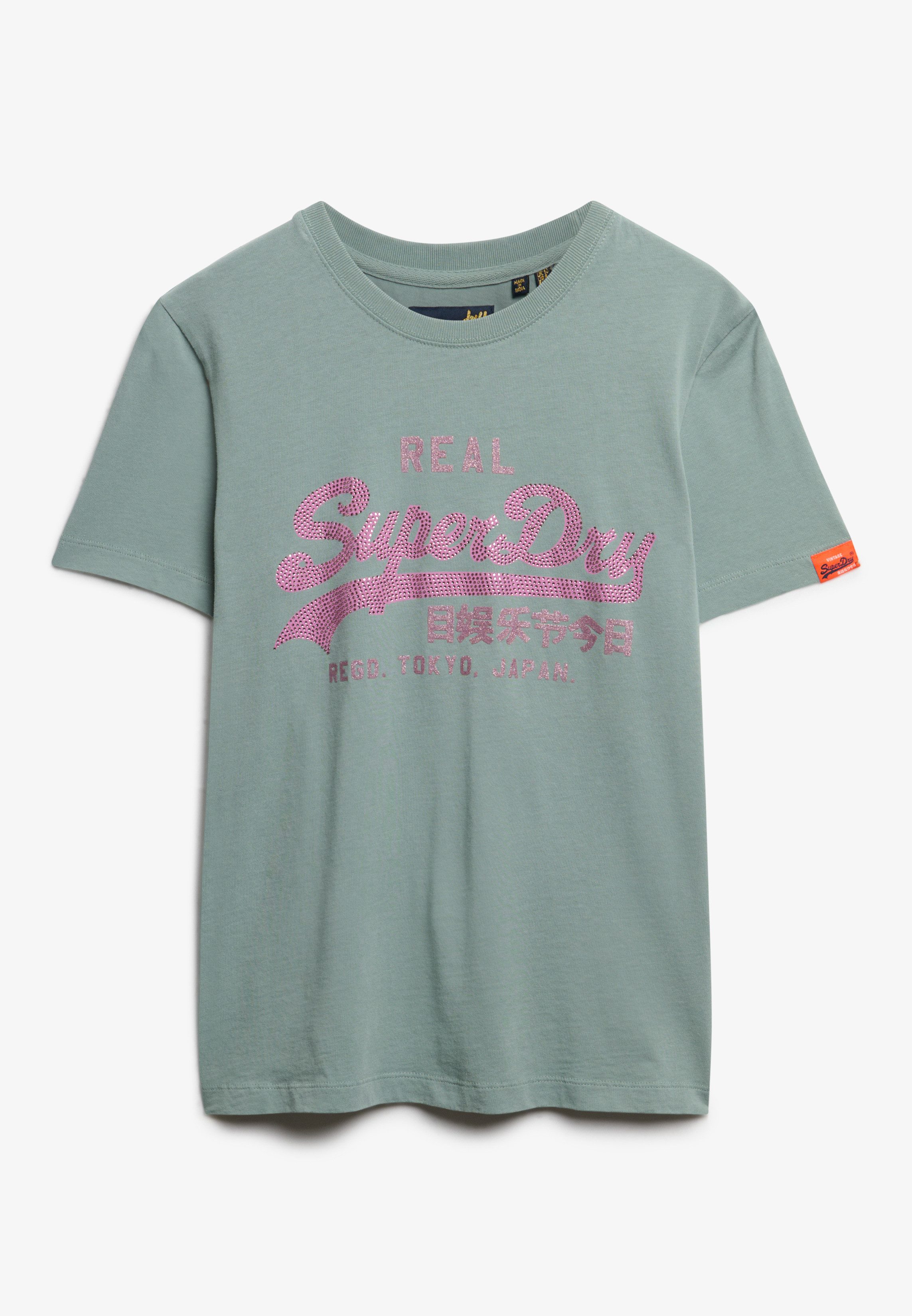 Superdry Shirt met korte mouwen VL RHINESTONE SLIM TEE