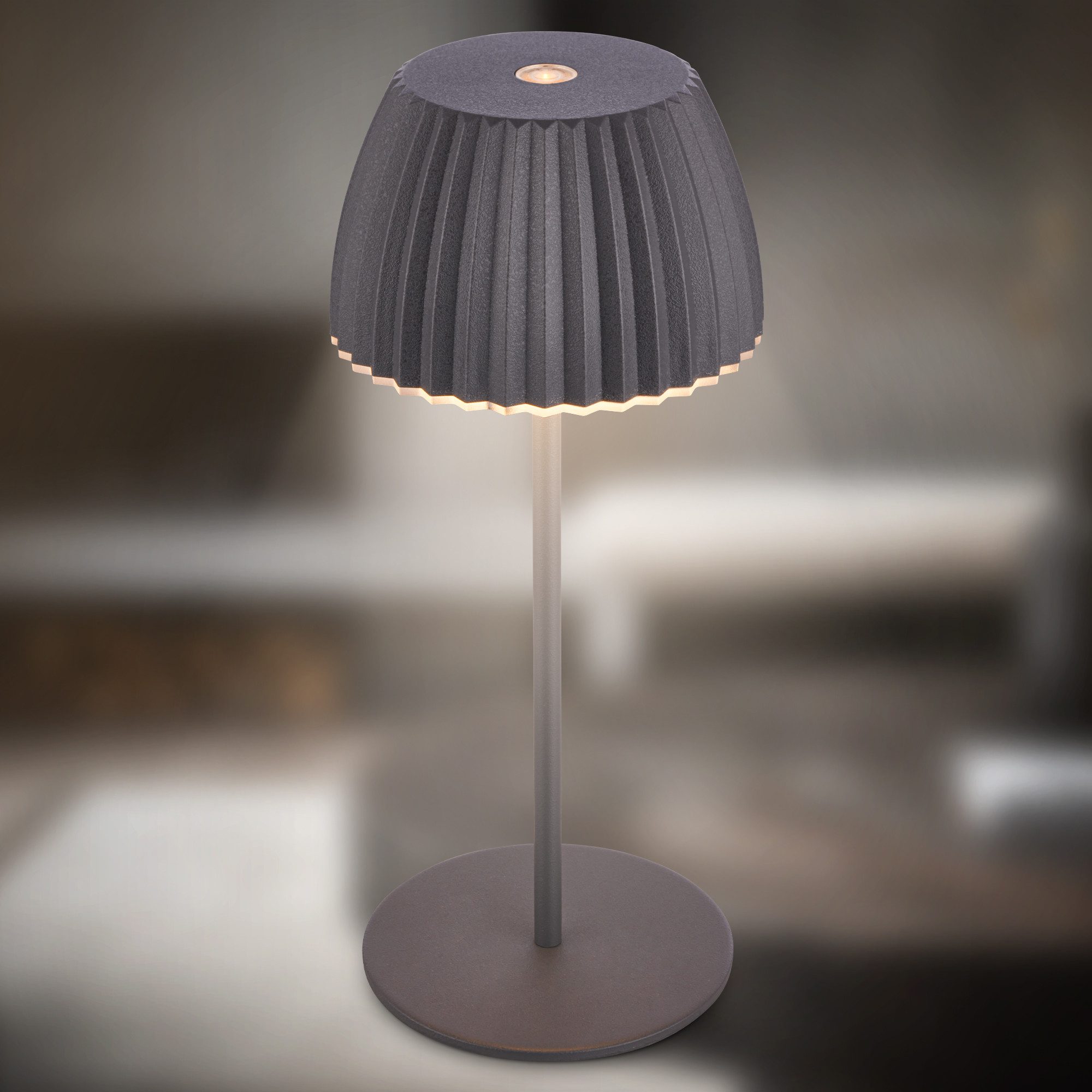 Briloner Leuchten Led-tafellamp Accu LED tafellamp, mini, antraciet