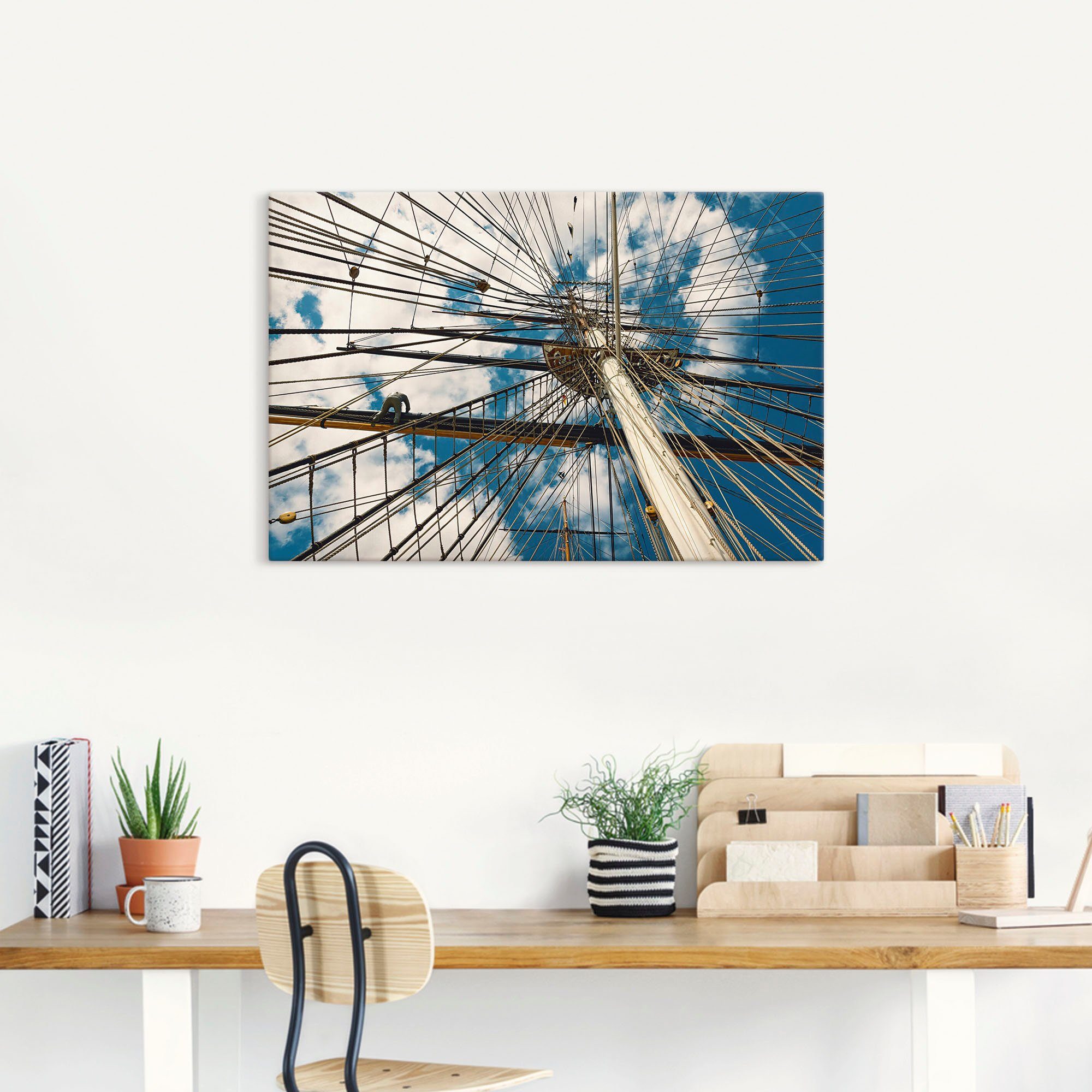Artland Artprint Scheepsmast als artprint van aluminium, artprint op linnen, muursticker of poster in verschillende maten