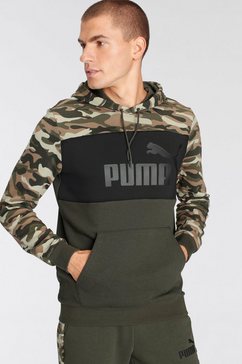 puma hoodie ess+ camo hoodie tr groen