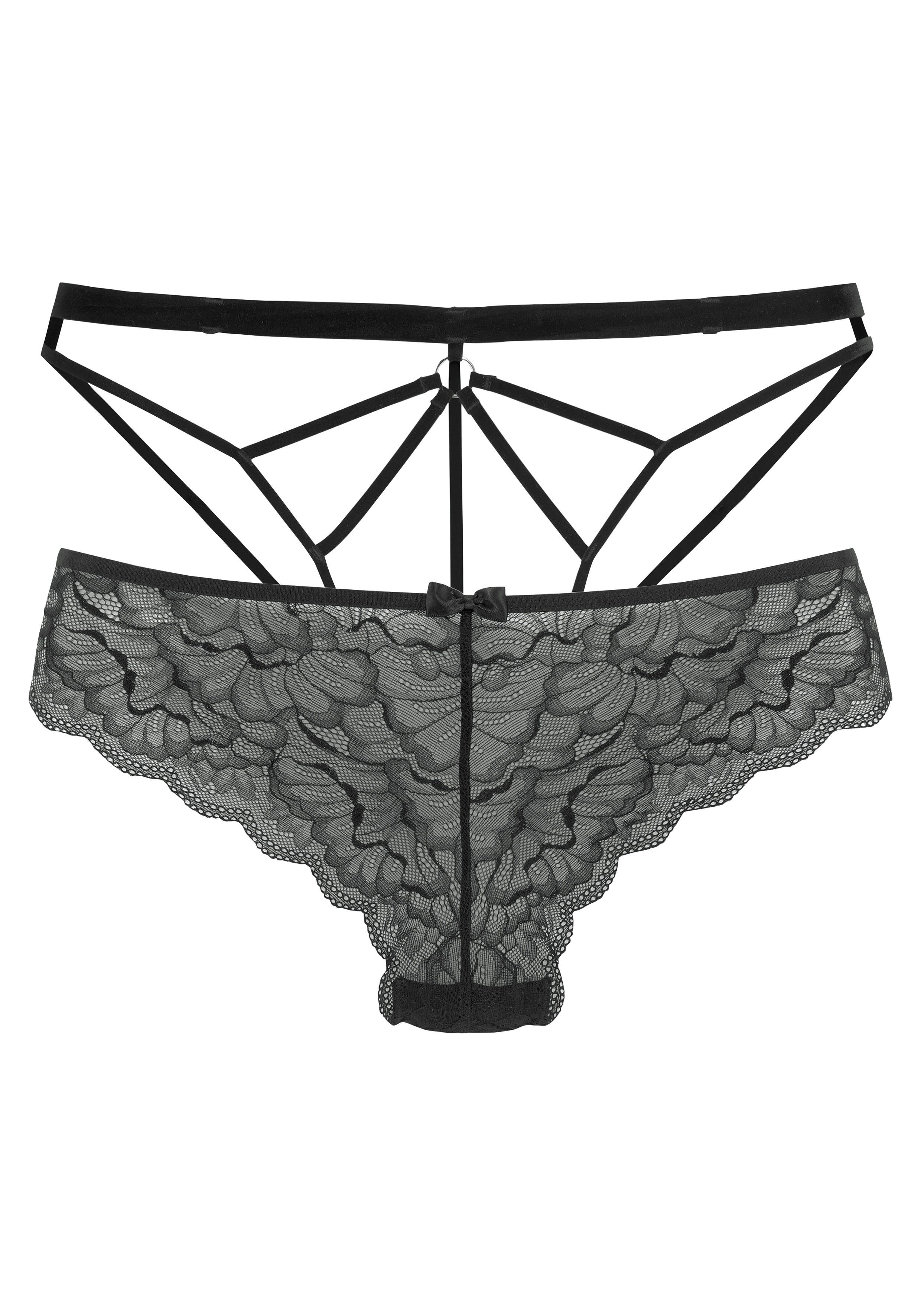 petite fleur gold Tanga-ouvert Set: tanga van kant en ouvert van bandjes (set, 2 stuks)