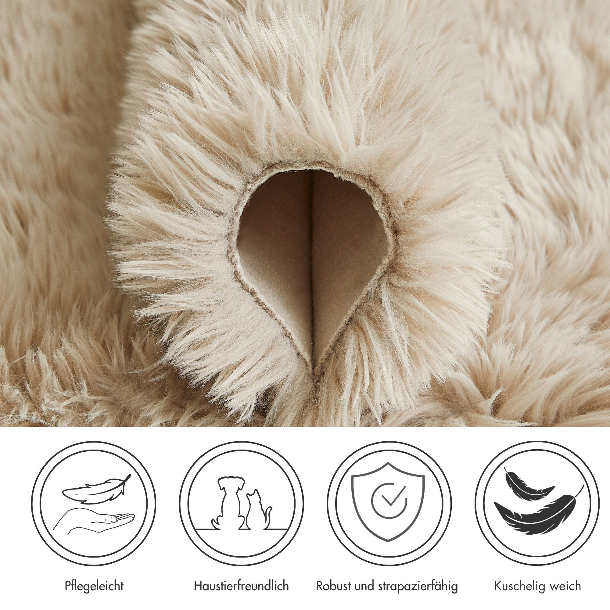 Andiamo Vloerkleed Alpa Uni kleuren, microvezel, bijzonder zacht & knuffelig, slaapkamer